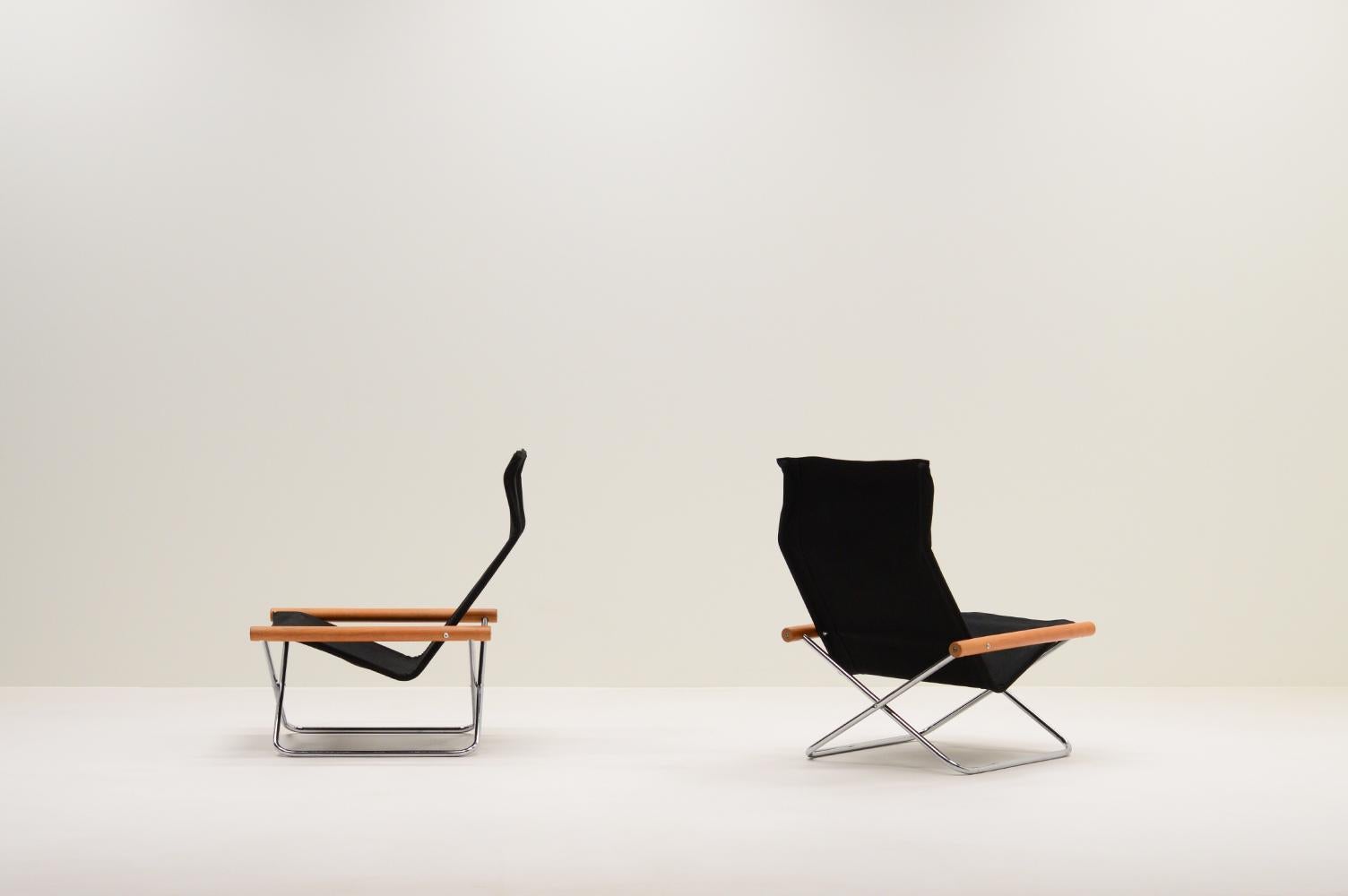 Mid-Century Modern Ensemble de 2 chaises NY par Takeshi Nii, 1950s Japon. en vente