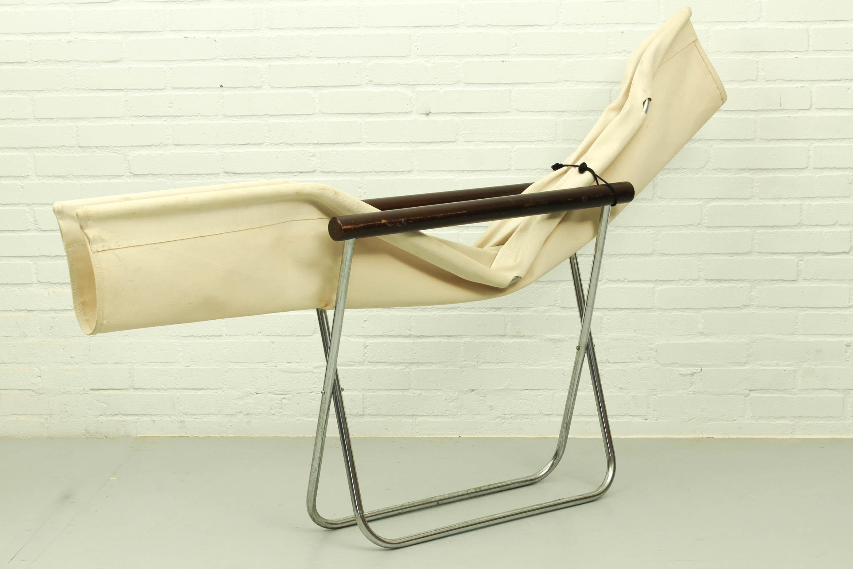 Set of 2 NY Chaise Lounge 'foldable!' by Takeshi Nii, Japan, 1950s 3