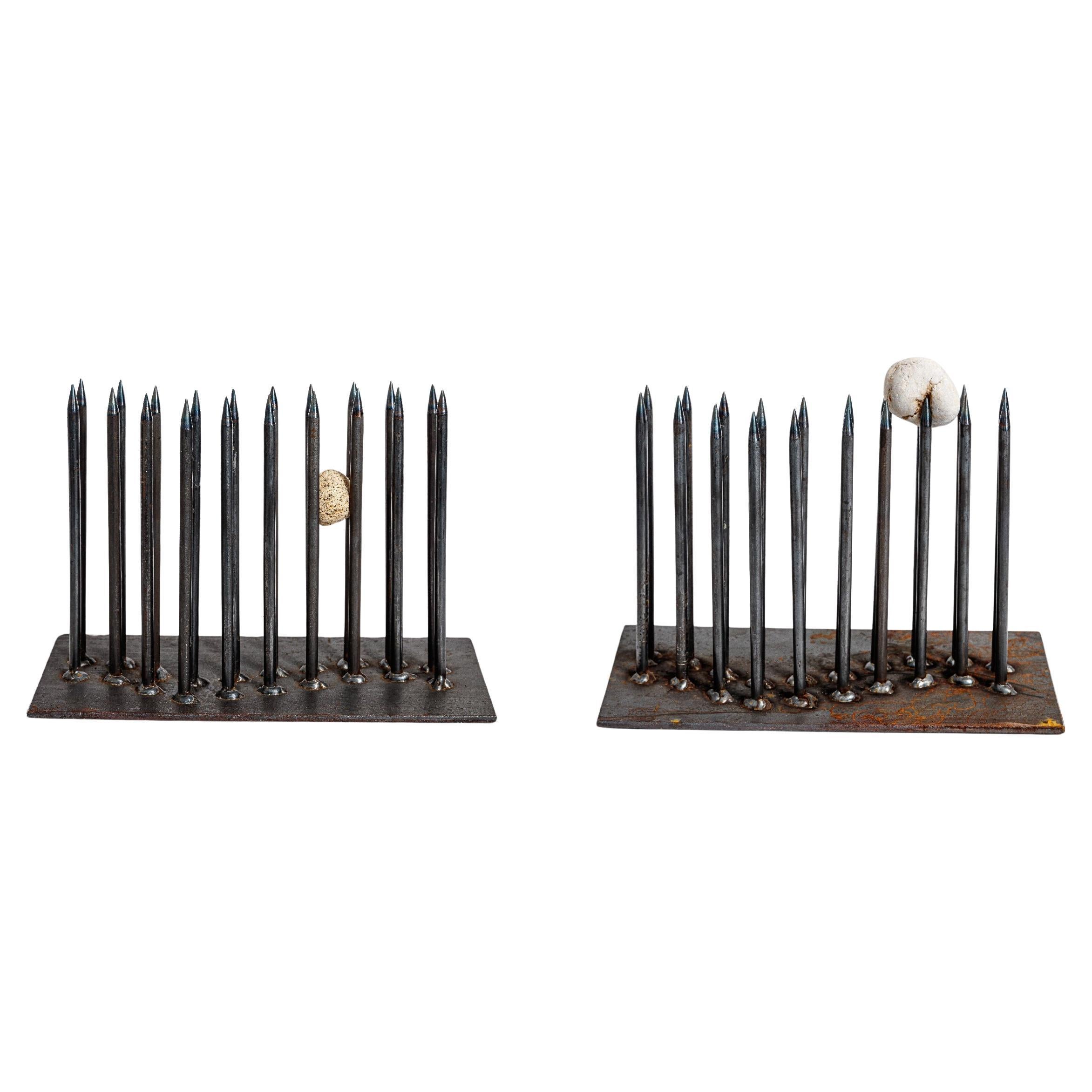 2er-Set O Britanny Clouds Niedrige Kerzenständer von Alina Alamorean im Angebot