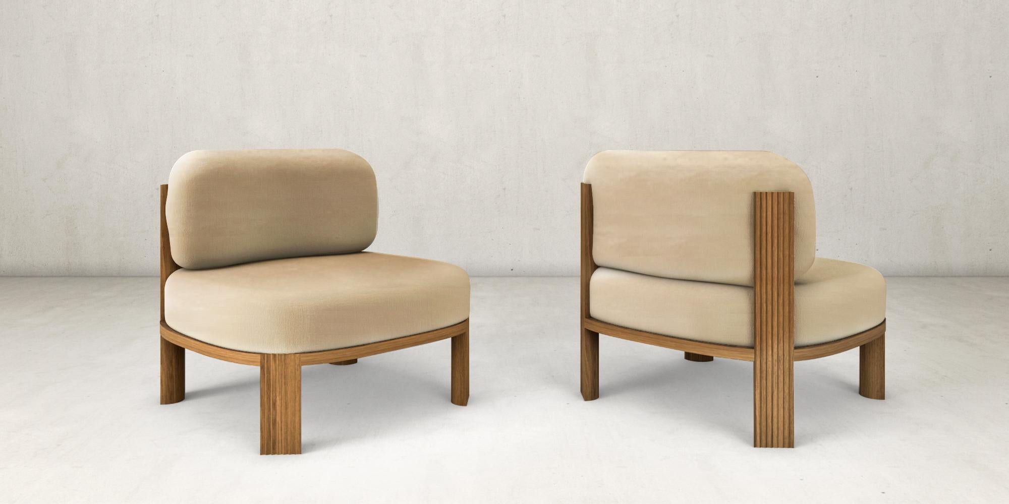 Moderno Set di 2 poltrone Oak di Collector in vendita
