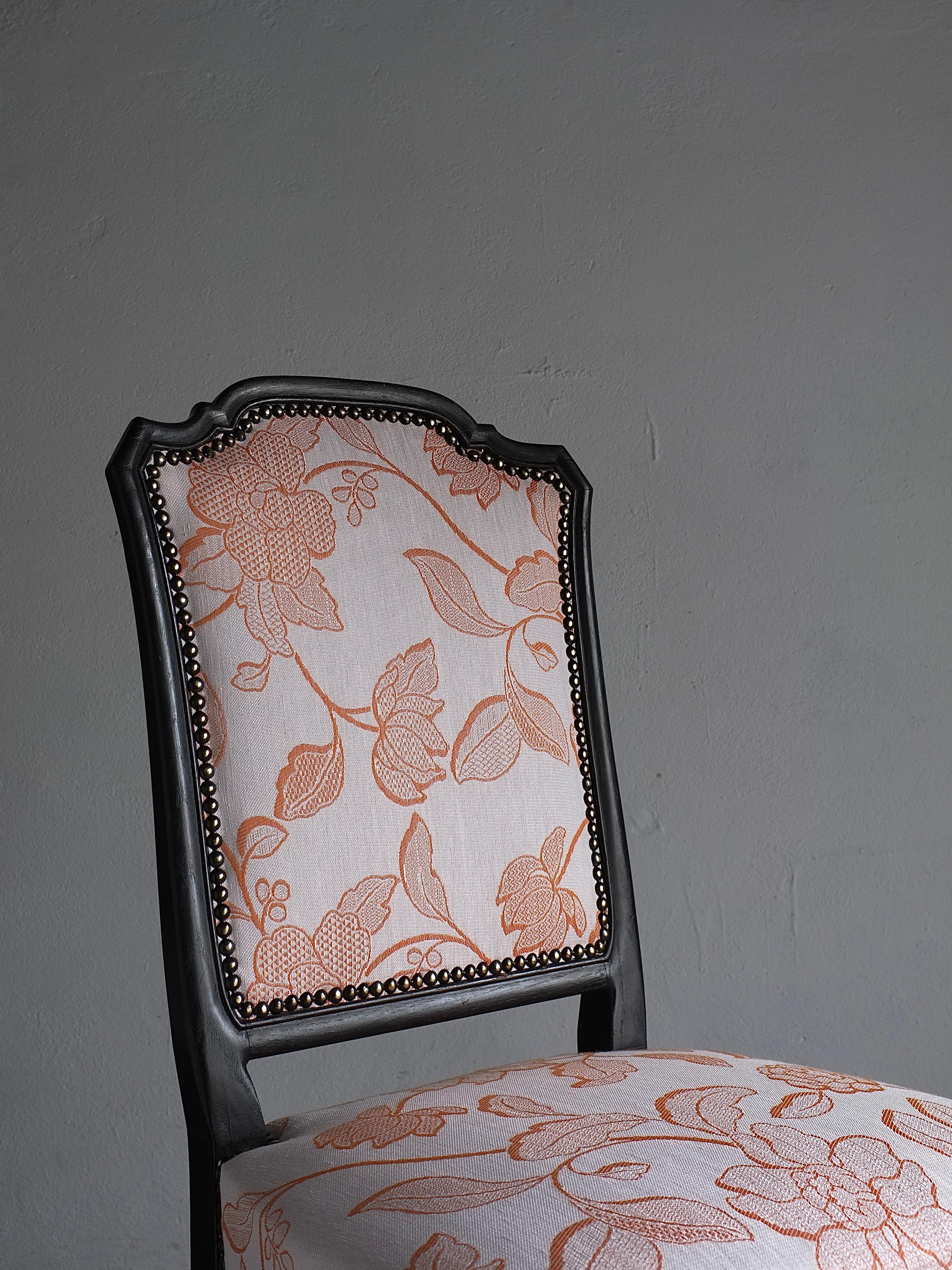 Art déco Ensemble de 2 chaises en chêne, pieds torsadés Barley Twist, Suède, années 1920 en vente