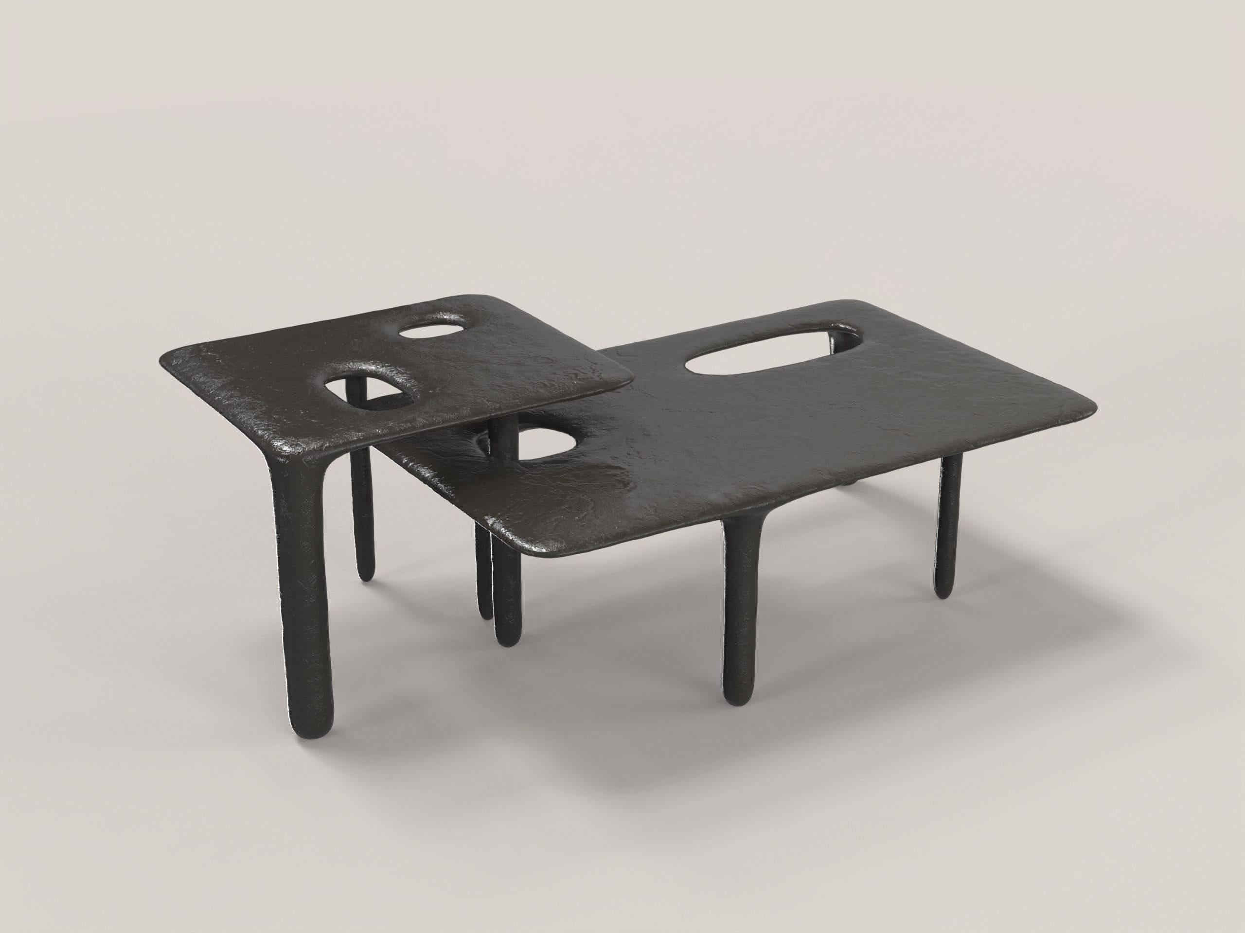 Post-Modern Set of 2 Oasi V1 and V2 Low Tables by Edizione Limitata For Sale