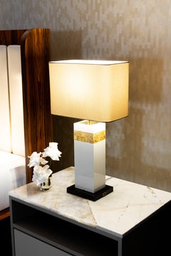 Set of 2 Oceanus Table Lamps Beige Shade Handmade in Portugal by Greenapple