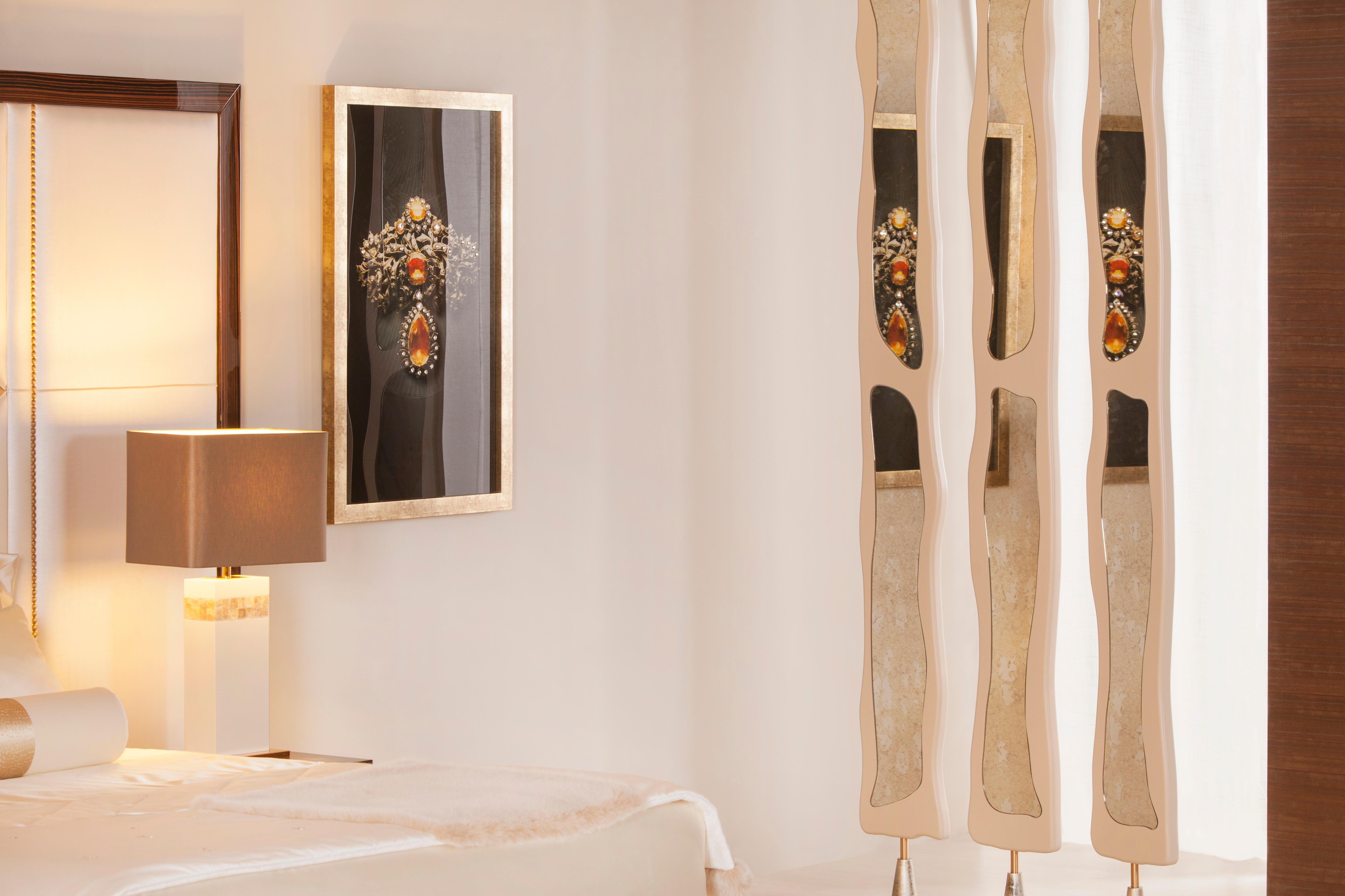 Set di 2 lampade da tavolo Oceanus, paralume in bronzo, fatte a mano in Portogallo da Greenapple in vendita 2