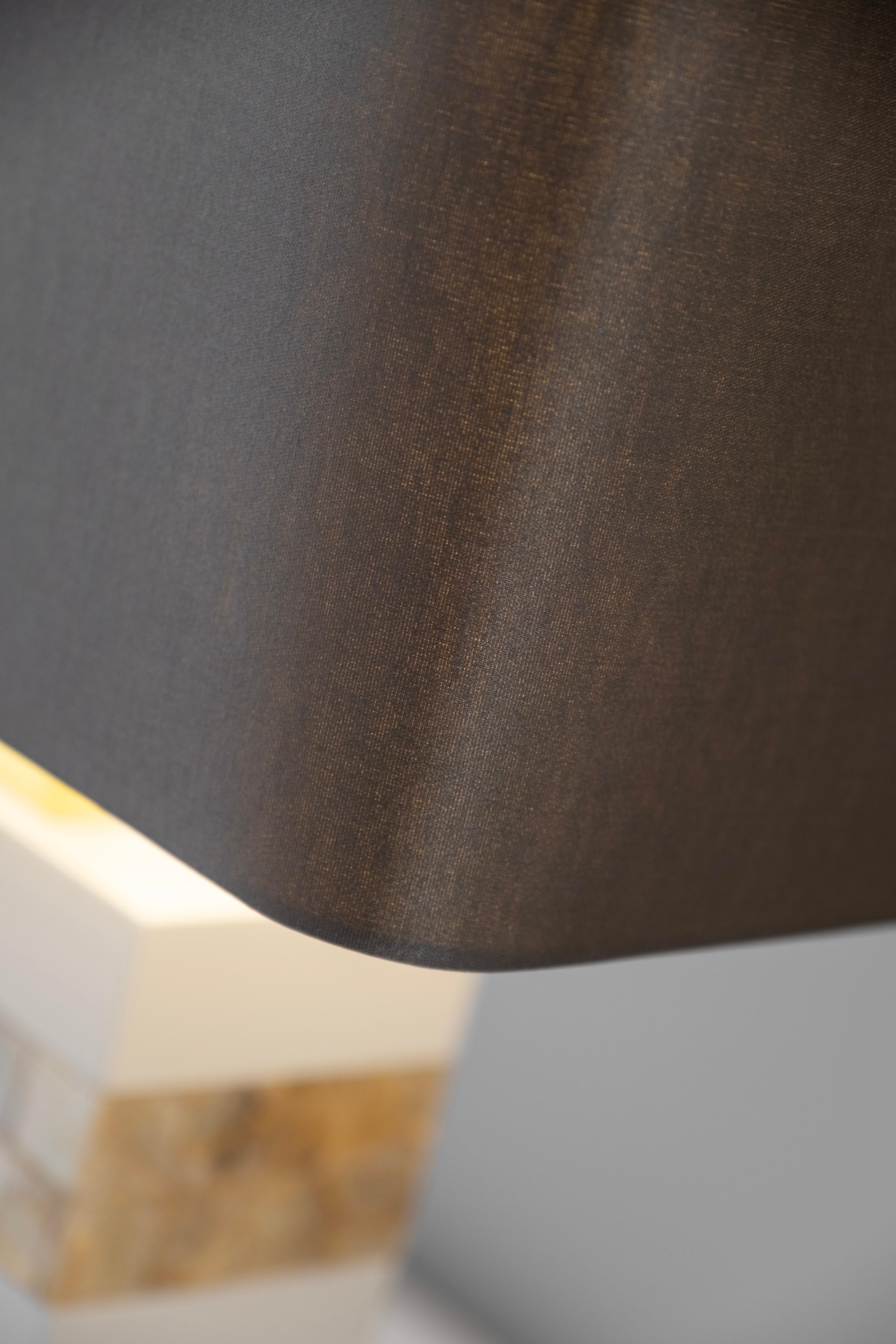 Set di 2 lampade da tavolo Oceanus, paralume in bronzo, fatte a mano in Portogallo da Greenapple in vendita 5