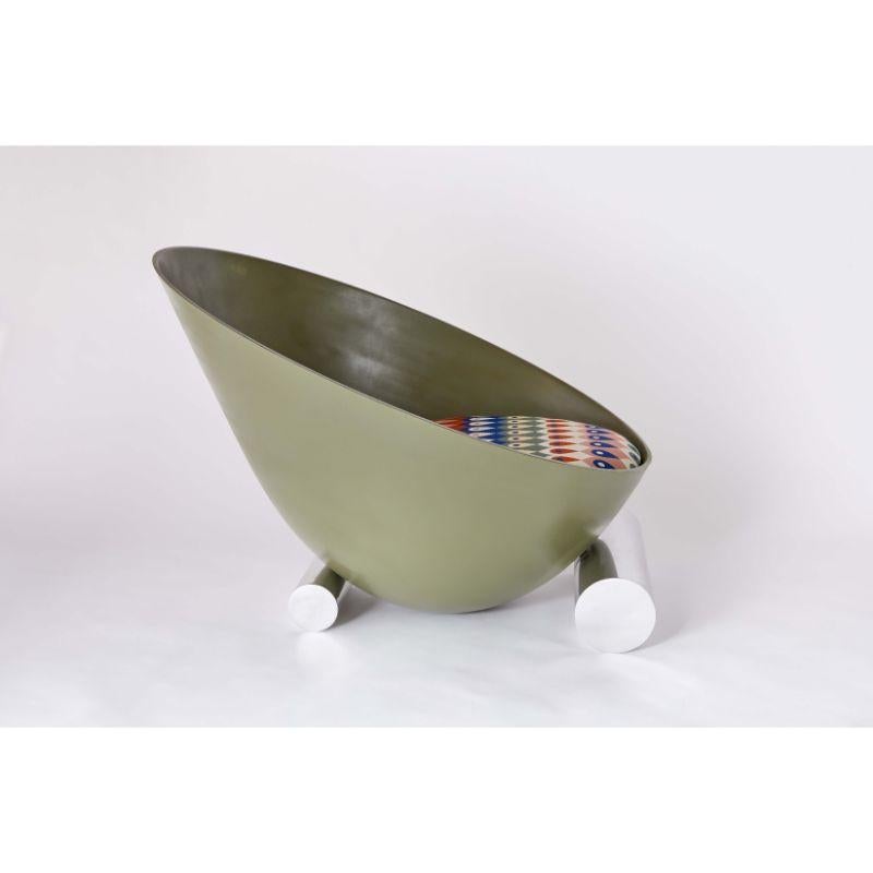 XXIe siècle et contemporain Ensemble de 2 chaises Octavia, vert et gris coquillage par Laun en vente