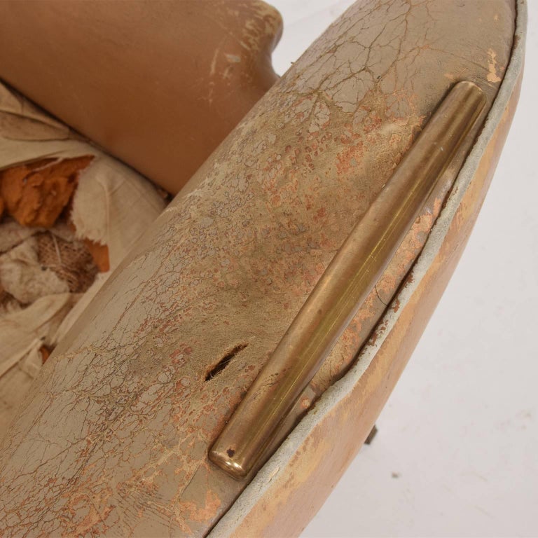 Set of Two Octavio Vidales Distressed Leather Chairs for Muebles Johrvy