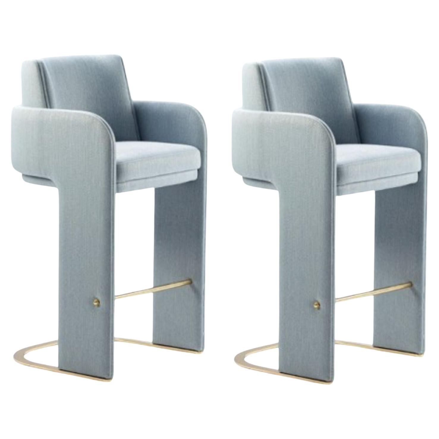 Set of 2 Odisseia Bar Chairs by Dooq For Sale