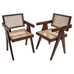 Set of 2 "Office" Chairs by Pierre Jeanneret