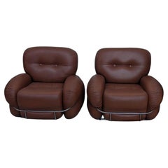 Set of 2 Okay armchairs by Adriano Piazzesi, 70s