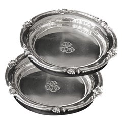 Set of 2 Old Christofle Coaster Silver Plated, circa 1880