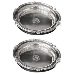 Set di 2 sottobicchieri Christofle placcati in argento, circa 1880