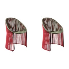 Set of 2 Olive Cartagenas Dining Chair by Sebastian Herkner