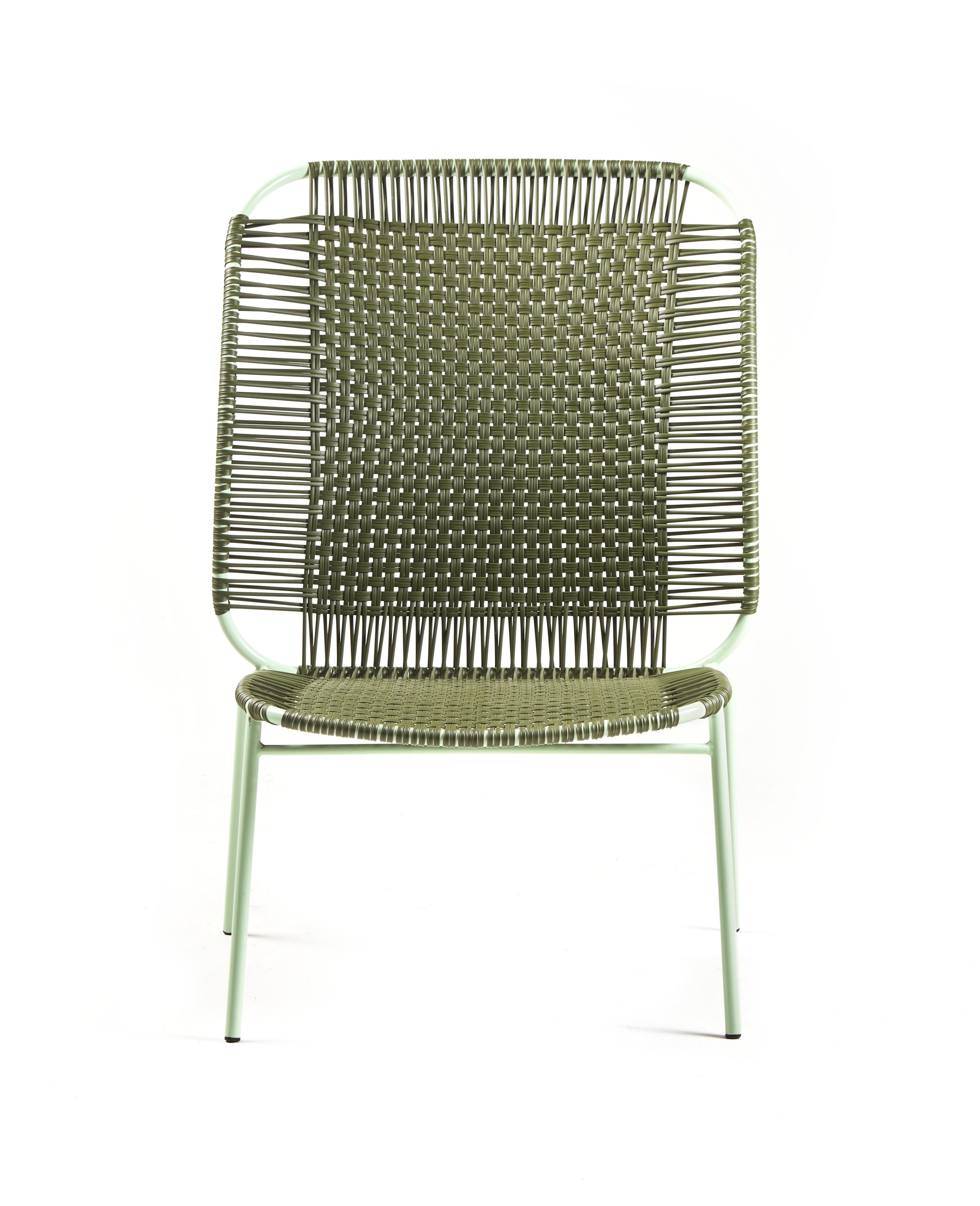 Modern Set of 2 Olive Cielo Lounge High Chair by Sebastian Herkner For Sale