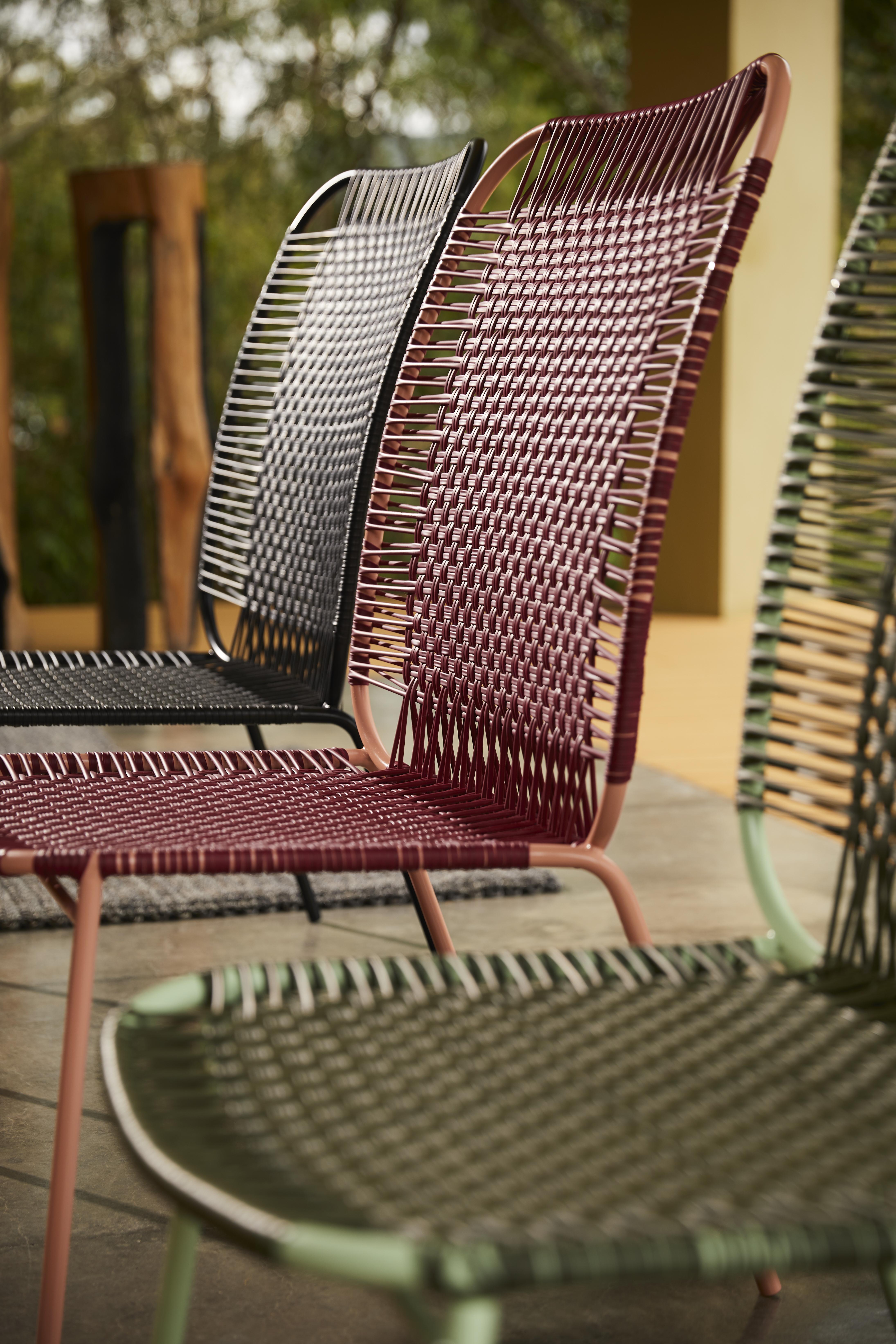 Powder-Coated Set of 2 Olive Cielo Lounge Low Chair by Sebastian Herkner For Sale