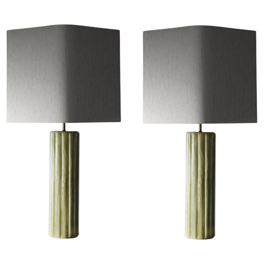 Set of 2 Onyx Proud Table Lamp XL by Lisette Rützou