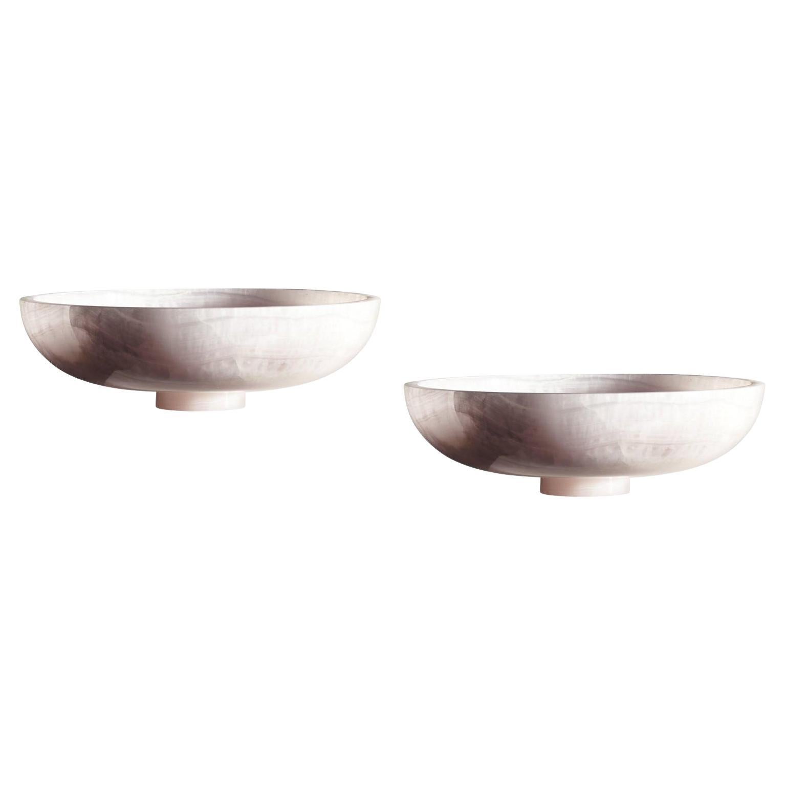 Set of 2 Onyx Twosidestory Bowl XL by Lisette Rützou For Sale