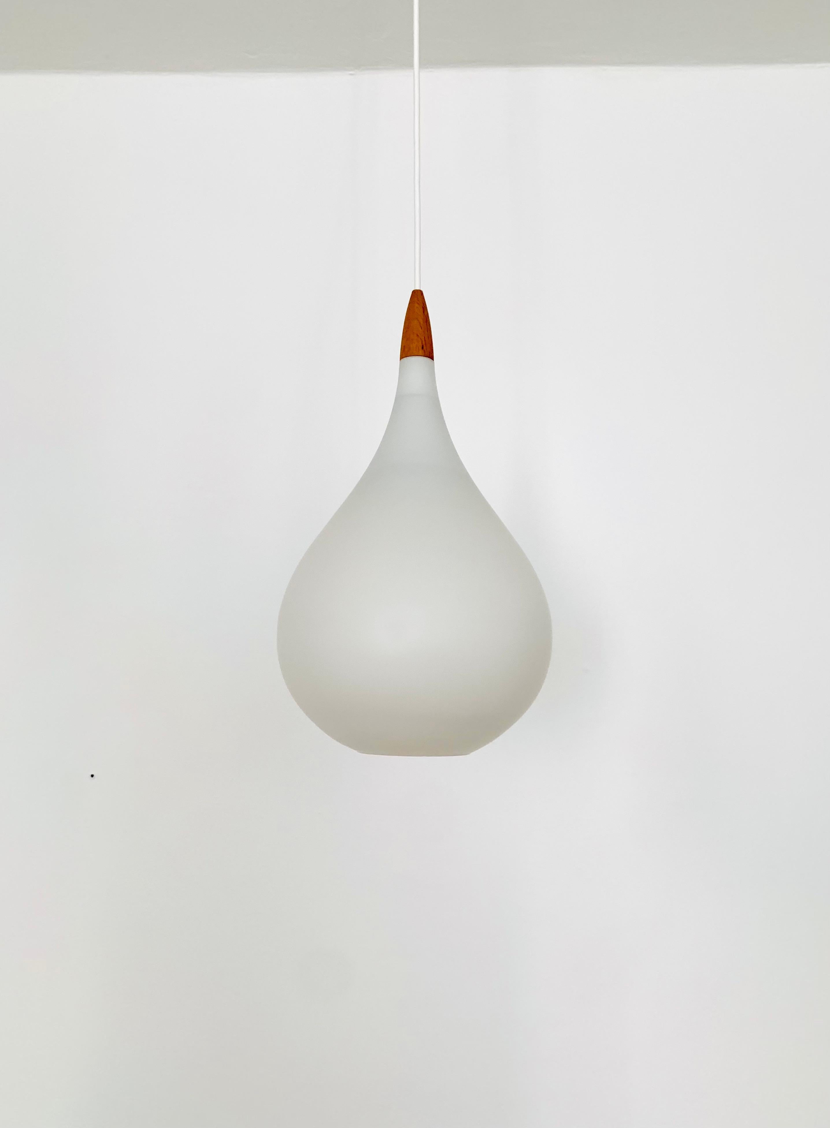 Swedish Set of 2 Opaline Pendant Lamps by Uno and Östen Krist For Sale