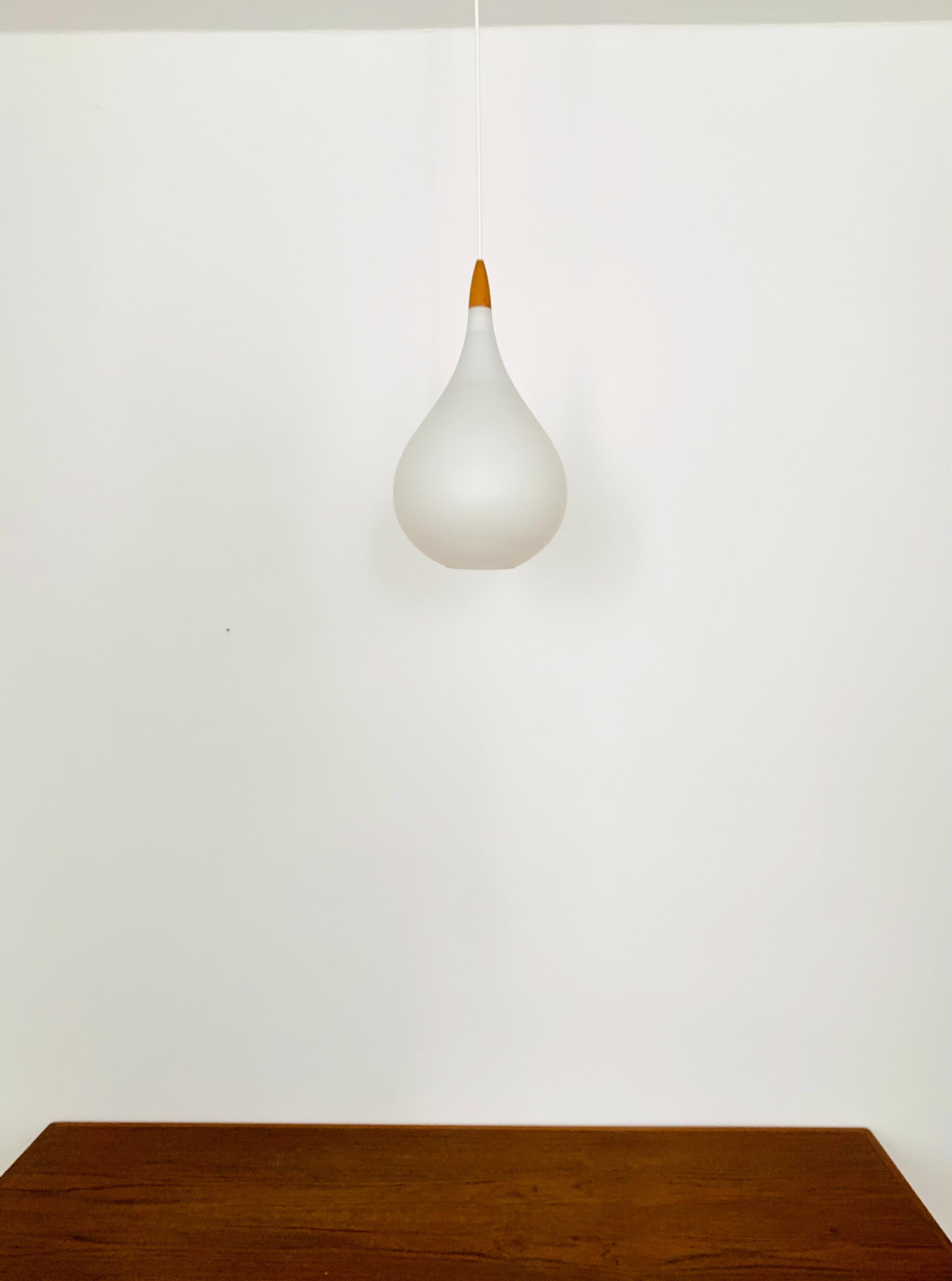 Mid-20th Century Set of 2 Opaline Pendant Lamps by Uno and Östen Krist For Sale