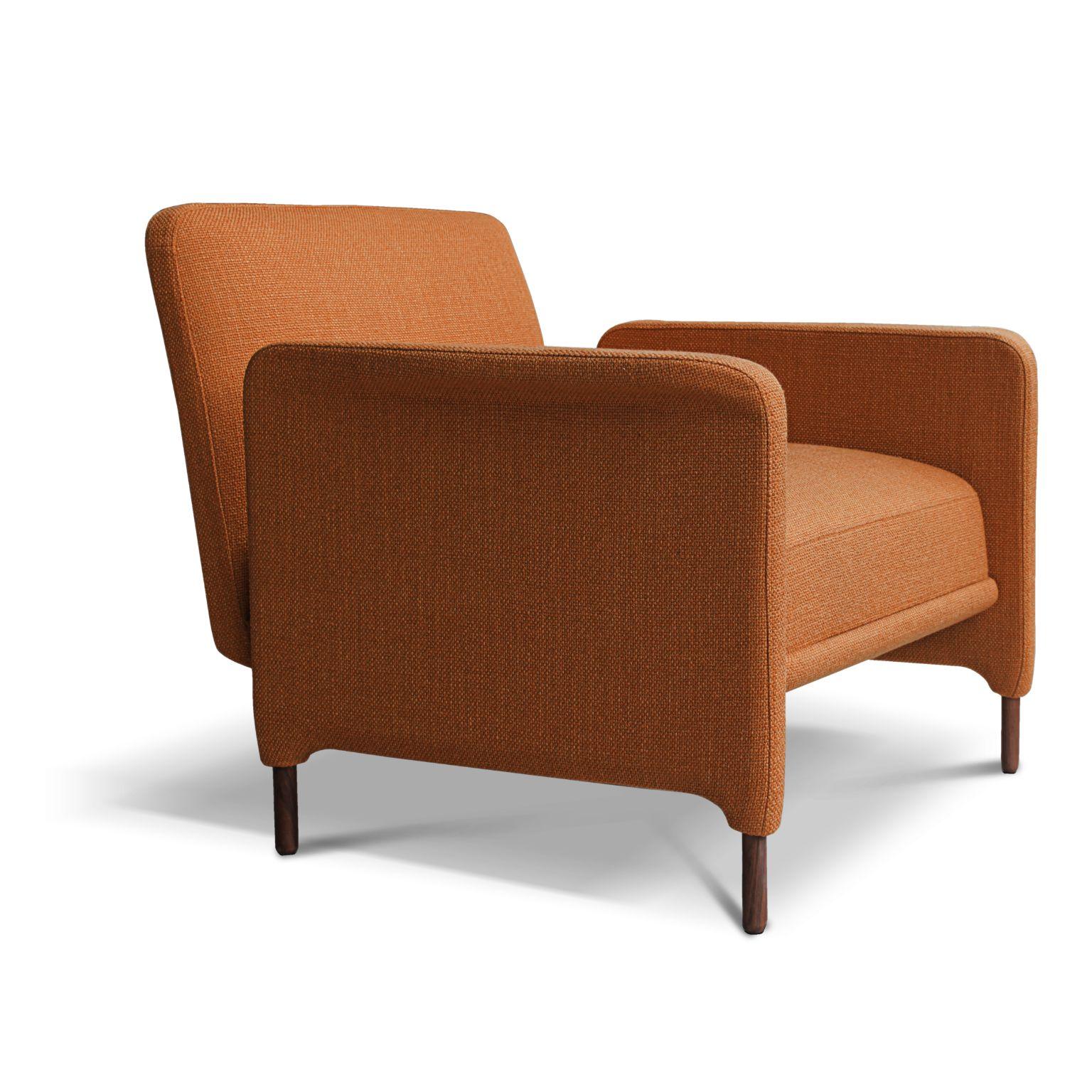 Set of 2 Orange Carson armchair by Collector
Materials: fully upholstered in boho 10 fabric
 Solid walnut feet
Dimensions: W 86 x D 76 x H 70 cm 
 SH 43 cm 

Your favorite chair will be the one that allows you to relax in a way that make your
