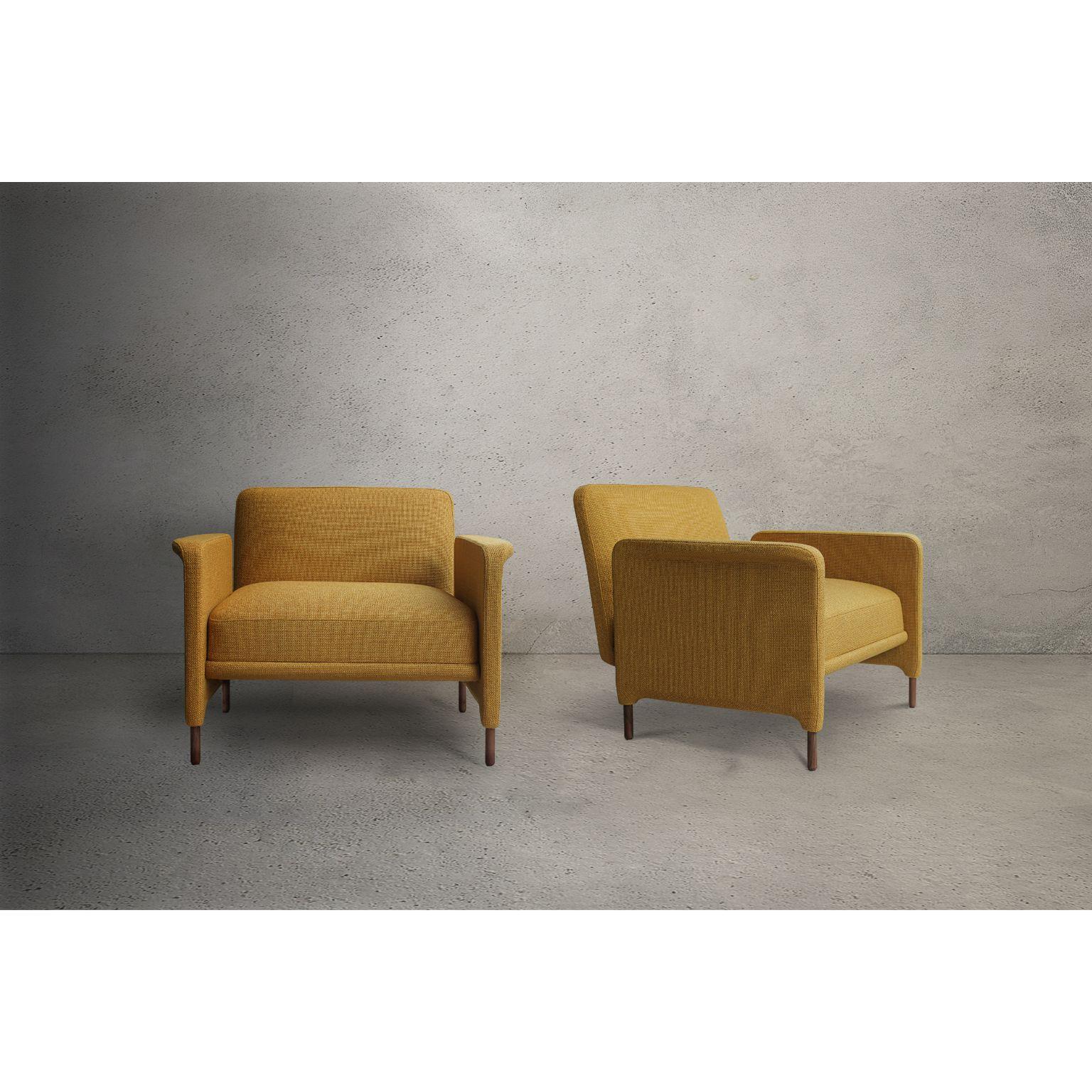 Set of 2 Orange Carson Armchair by Collector For Sale 13