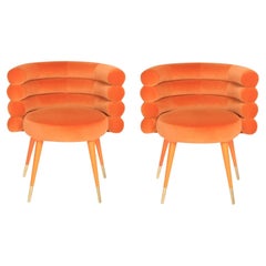 Ensemble de 2 chaises de salle à manger Marshmallow orange, Royal Stranger