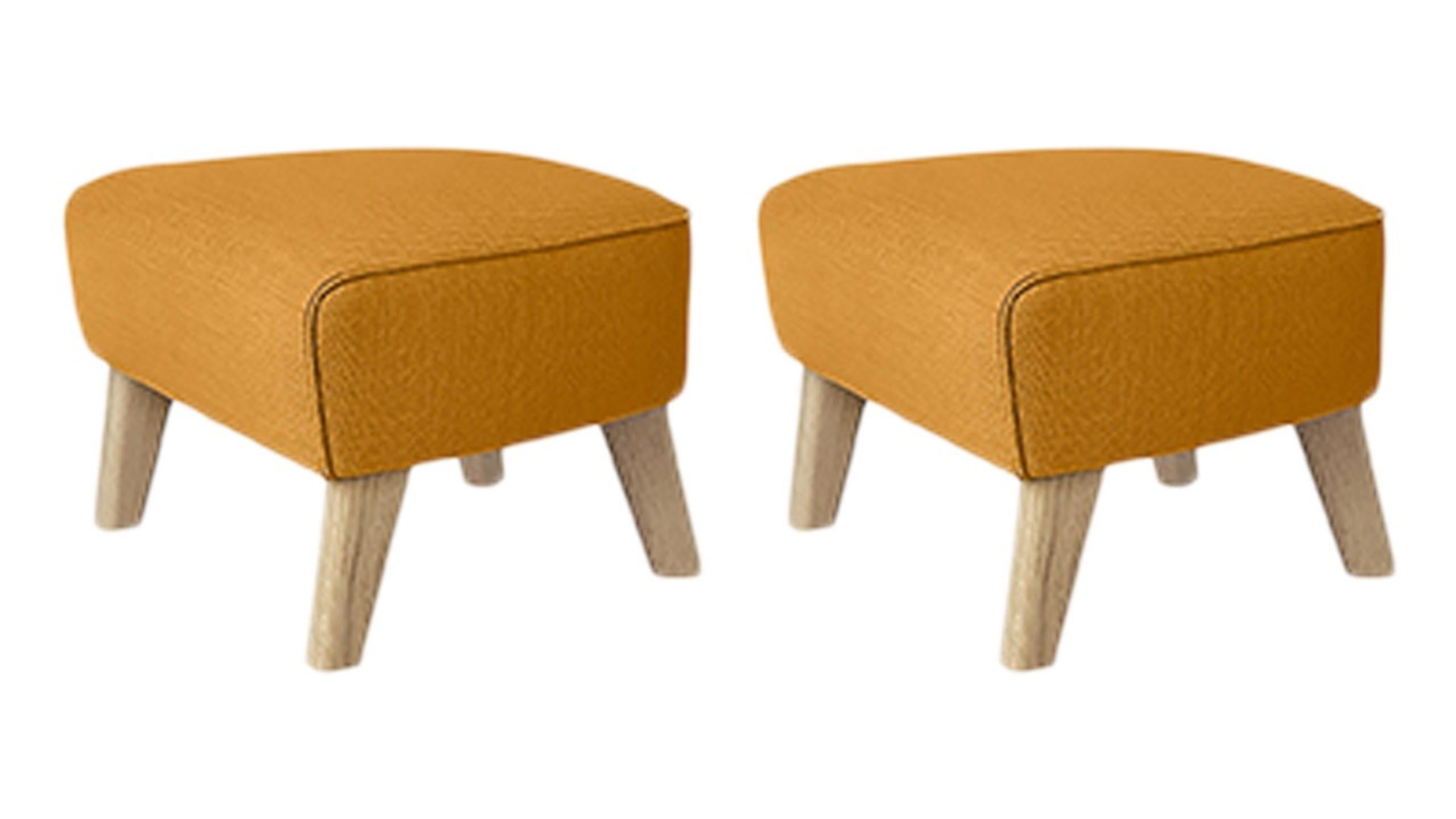 Set of 2 orange, natural oak Raf Simons Vidar 3 my own chair footstool by Lassen
Dimensions: W 56 x D 58 x H 40 cm 
Materials: Textile
Also available: Other colors available

The my own chair footstool has been designed in the same spirit as
