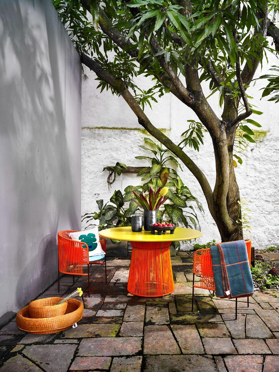 Set of 2 Orange Rose Caribe Dining Chair by Sebastian Herkner For Sale 1
