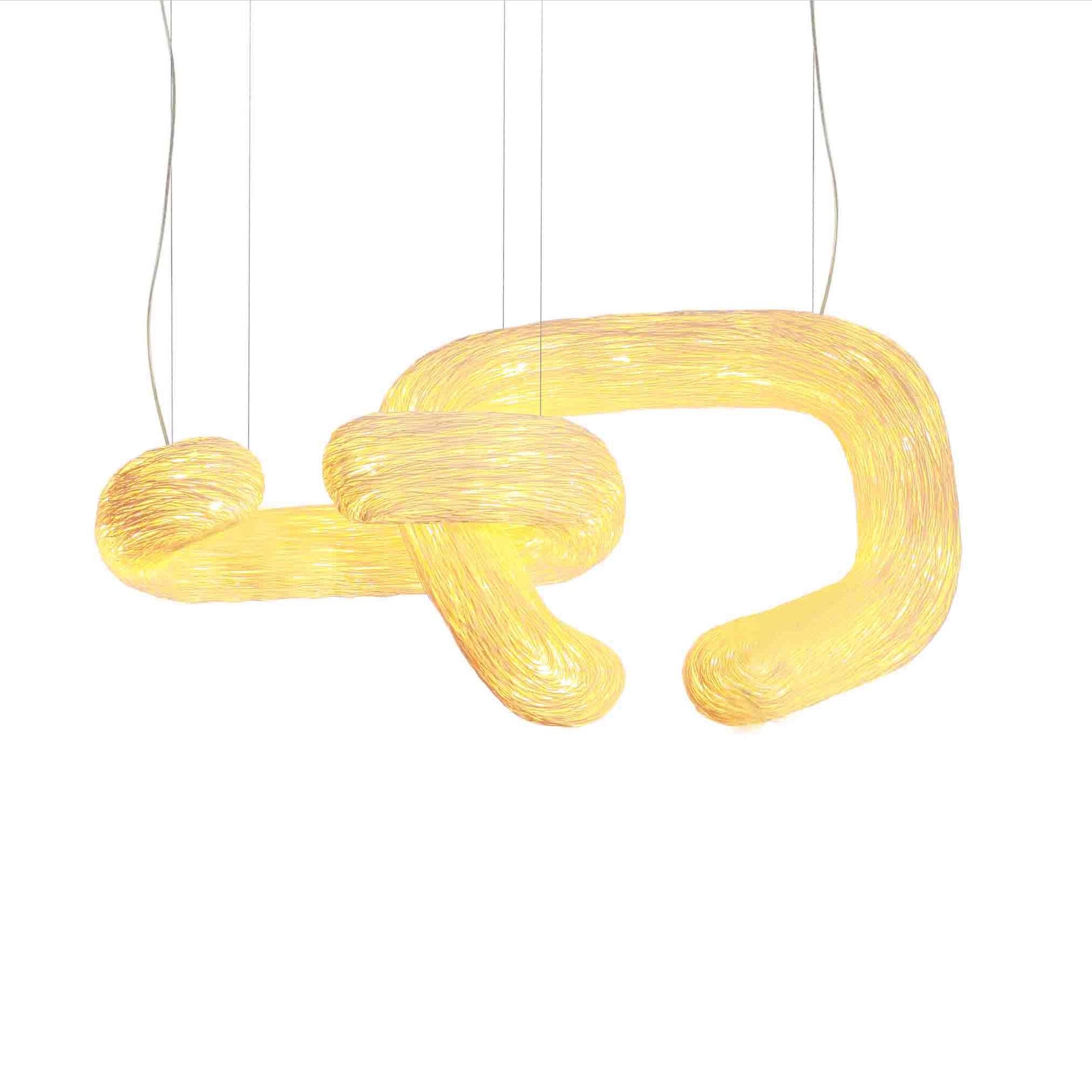 Organic Modern Set of 2 Orbette Pendant Lights by Ango – Sculptural Handwoven Rattan Lighting For Sale