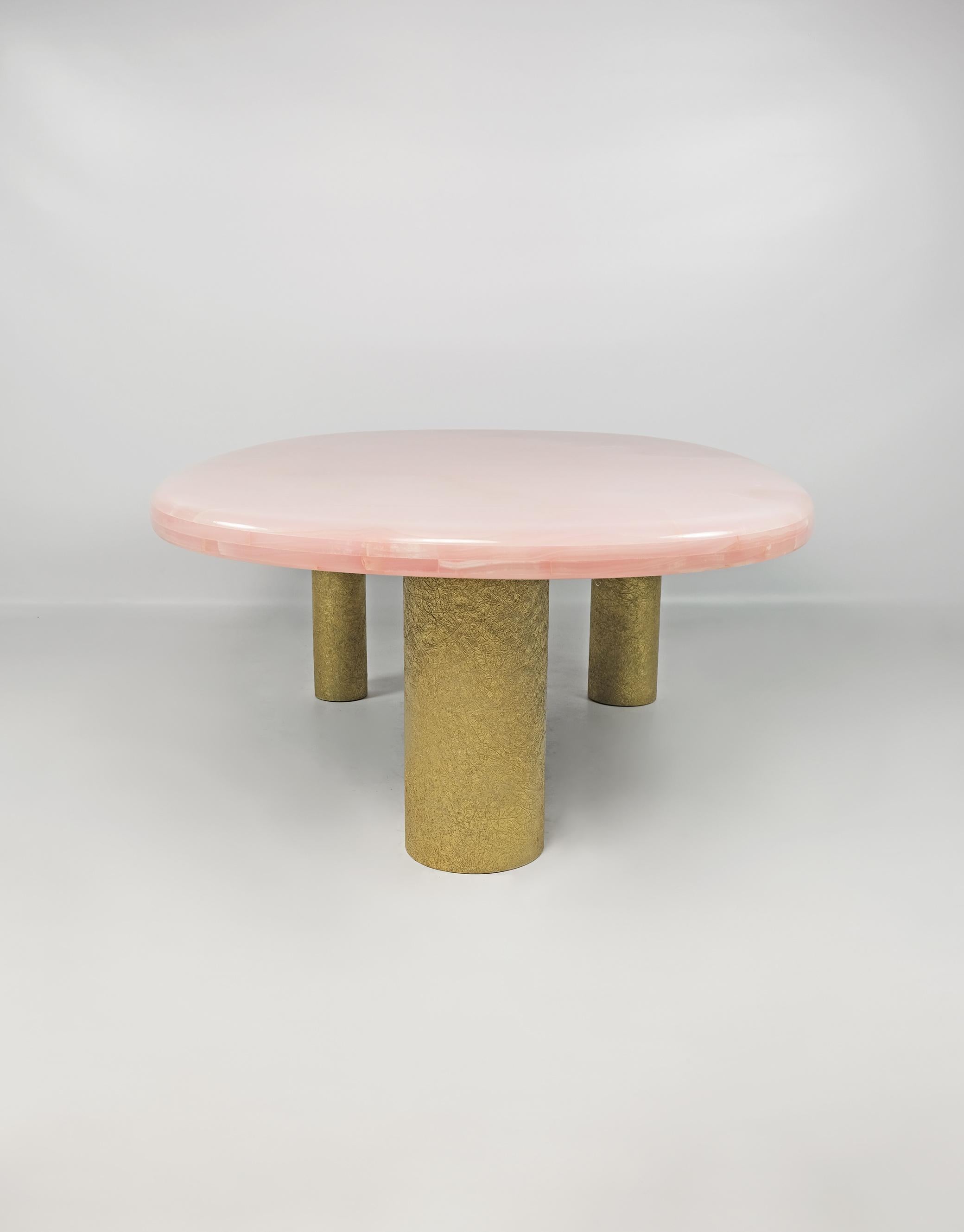 Ensemble de 2 tables basses organiques en onyx rose par Ginger Brown Neuf - En vente à Bourguebus, FR