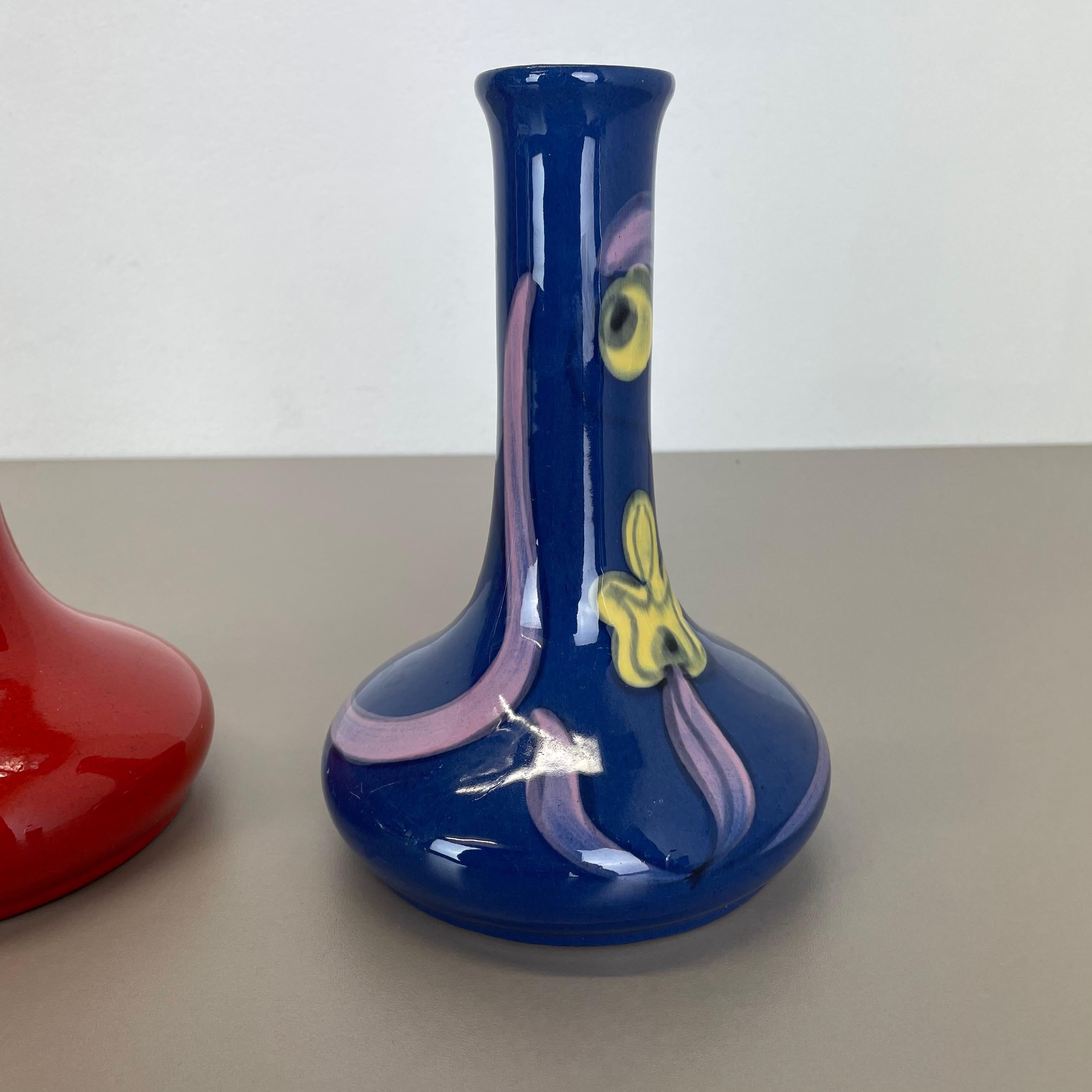 Ensemble de 2 vases originaux en céramique de l'atelier de poterie Studio de Marei Ceramics, Allemagne, 1970 en vente 3