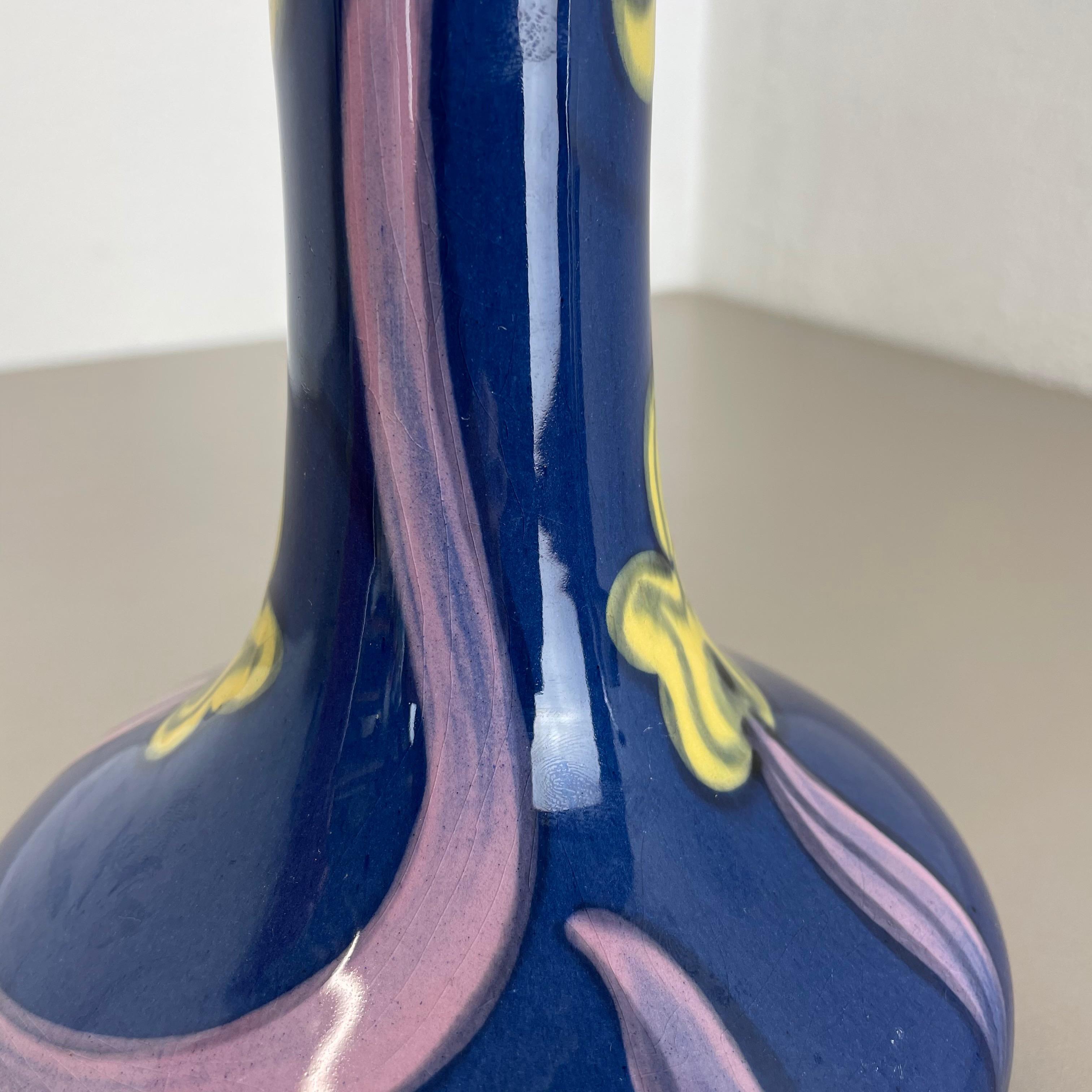 Set of 2 Original 1970 Ceramic Studio Pottery Vase by Marei Ceramics, Germany For Sale 10