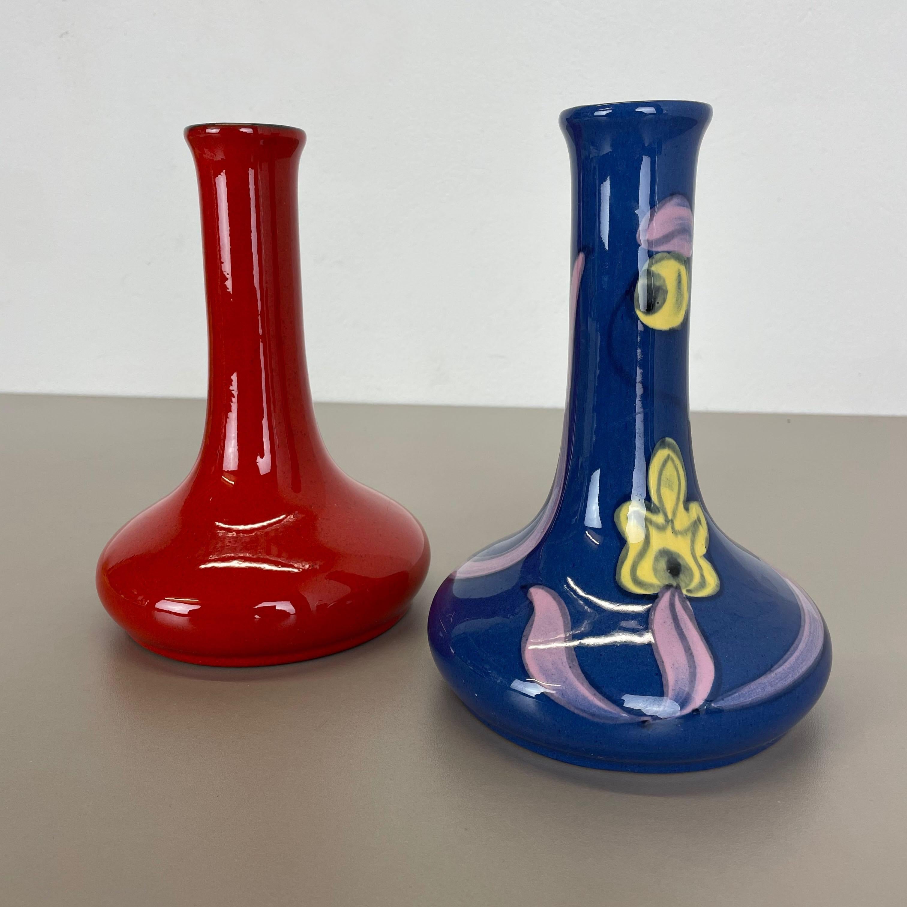 Set di 2 vasi Studio Pottery originali del 1970 di Marei Ceramics, Germania in vendita 10