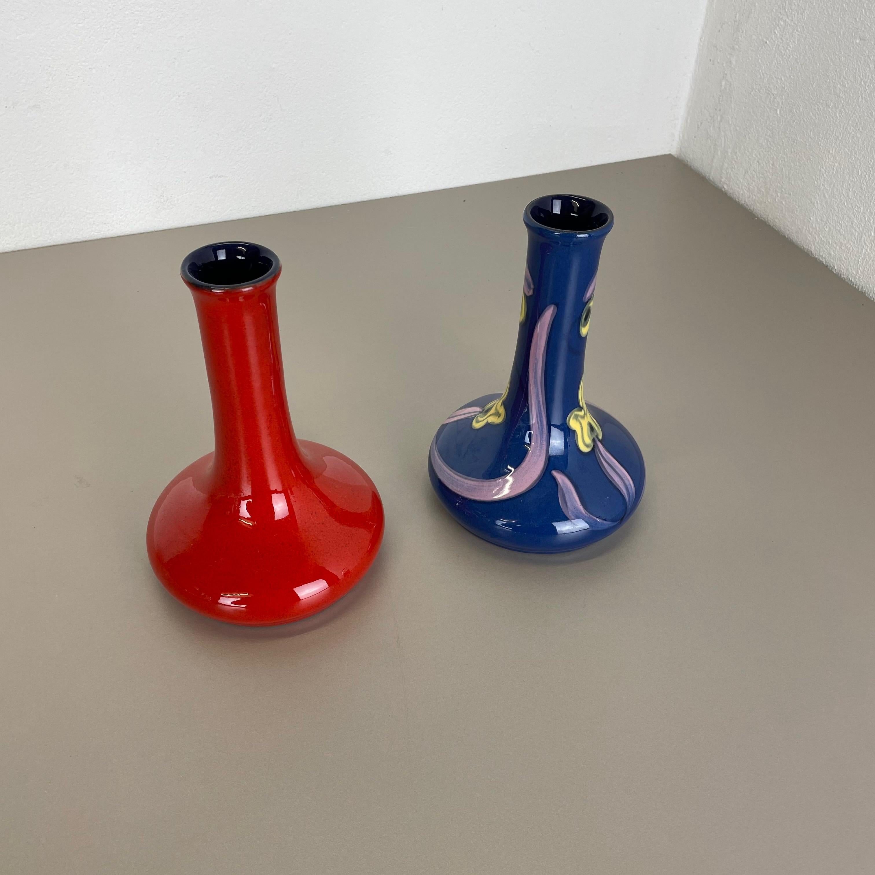 Allemand Ensemble de 2 vases originaux en céramique de l'atelier de poterie Studio de Marei Ceramics, Allemagne, 1970 en vente