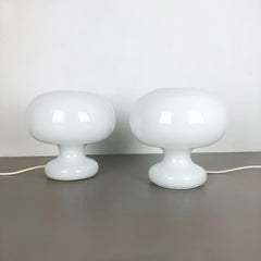 Set of 2 Original 1970s Glass "MUSHROOM" Table Light by Cosack Lights, Germany