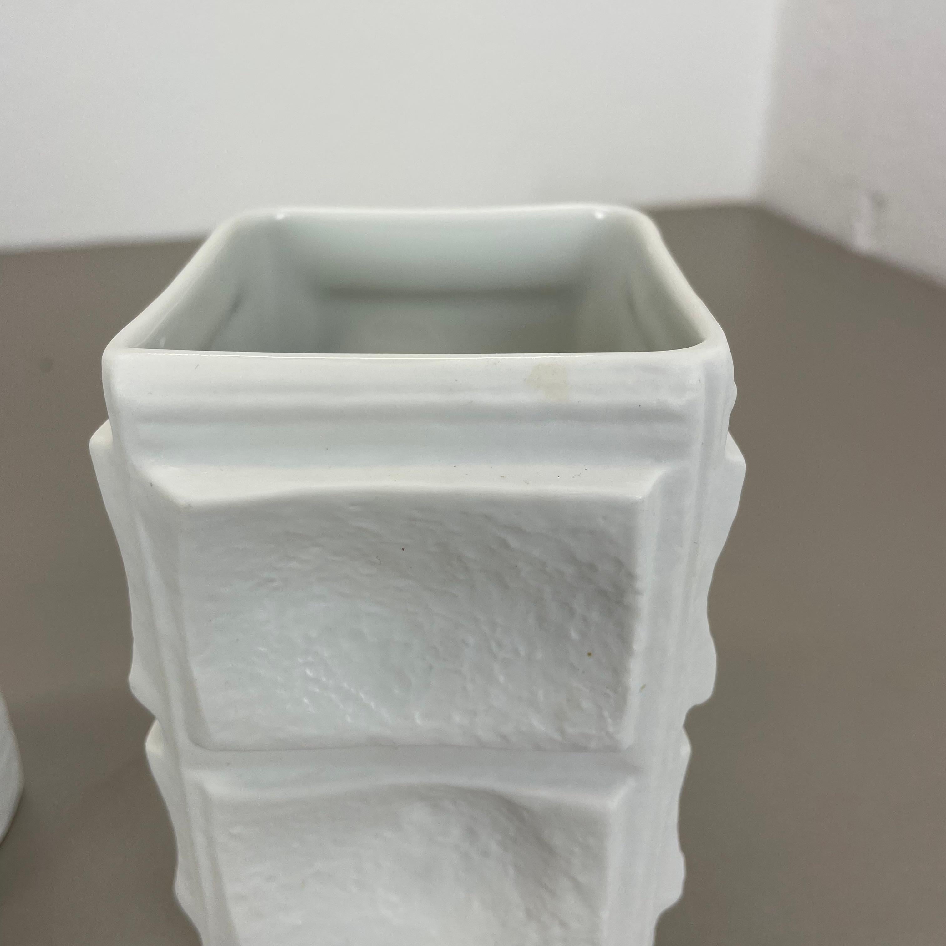Set di 2 vasi Op Art originali degli anni '70 di Martin Freyer per Rosenthal, Germania, anni '70 in vendita 5