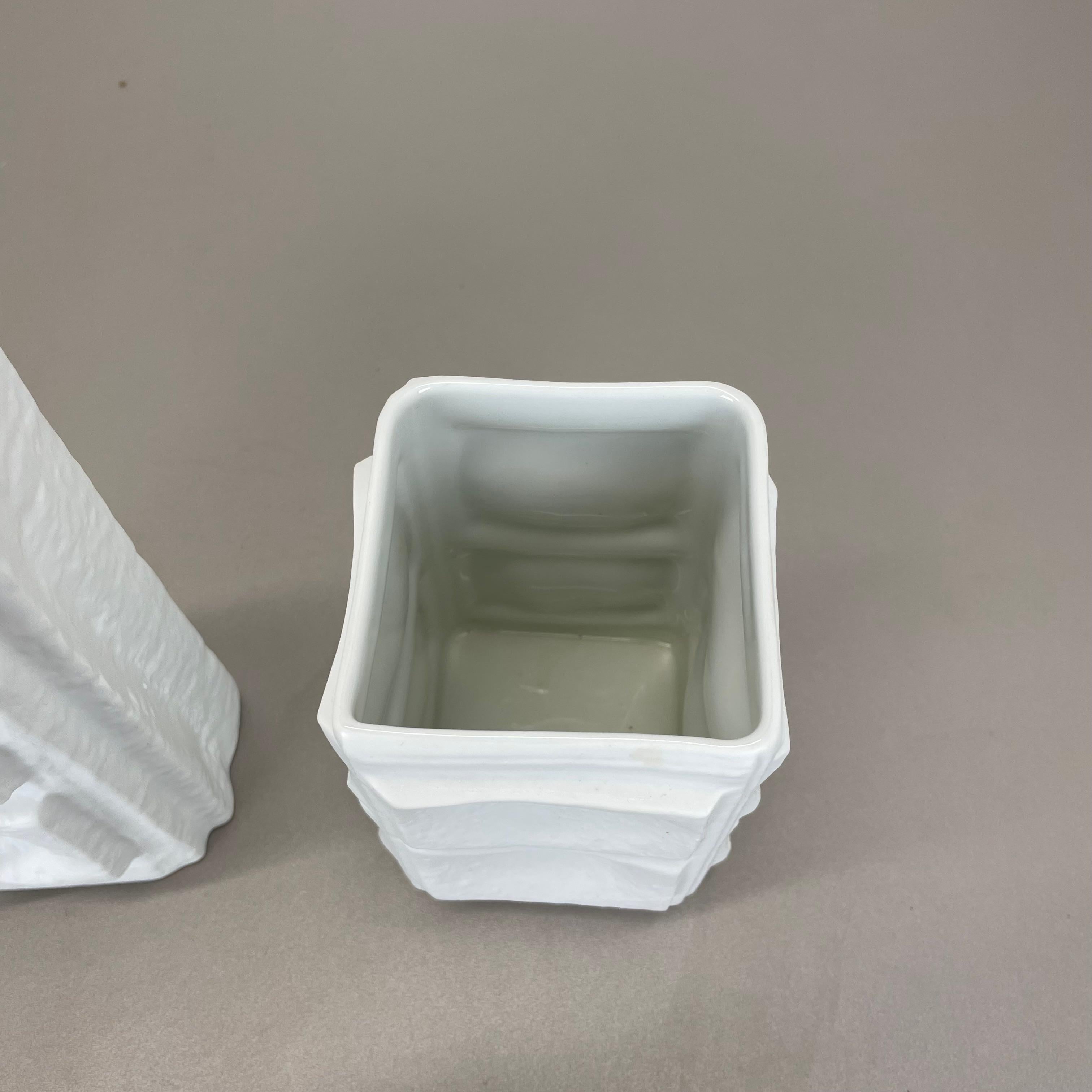 Set di 2 vasi Op Art originali degli anni '70 di Martin Freyer per Rosenthal, Germania, anni '70 in vendita 7