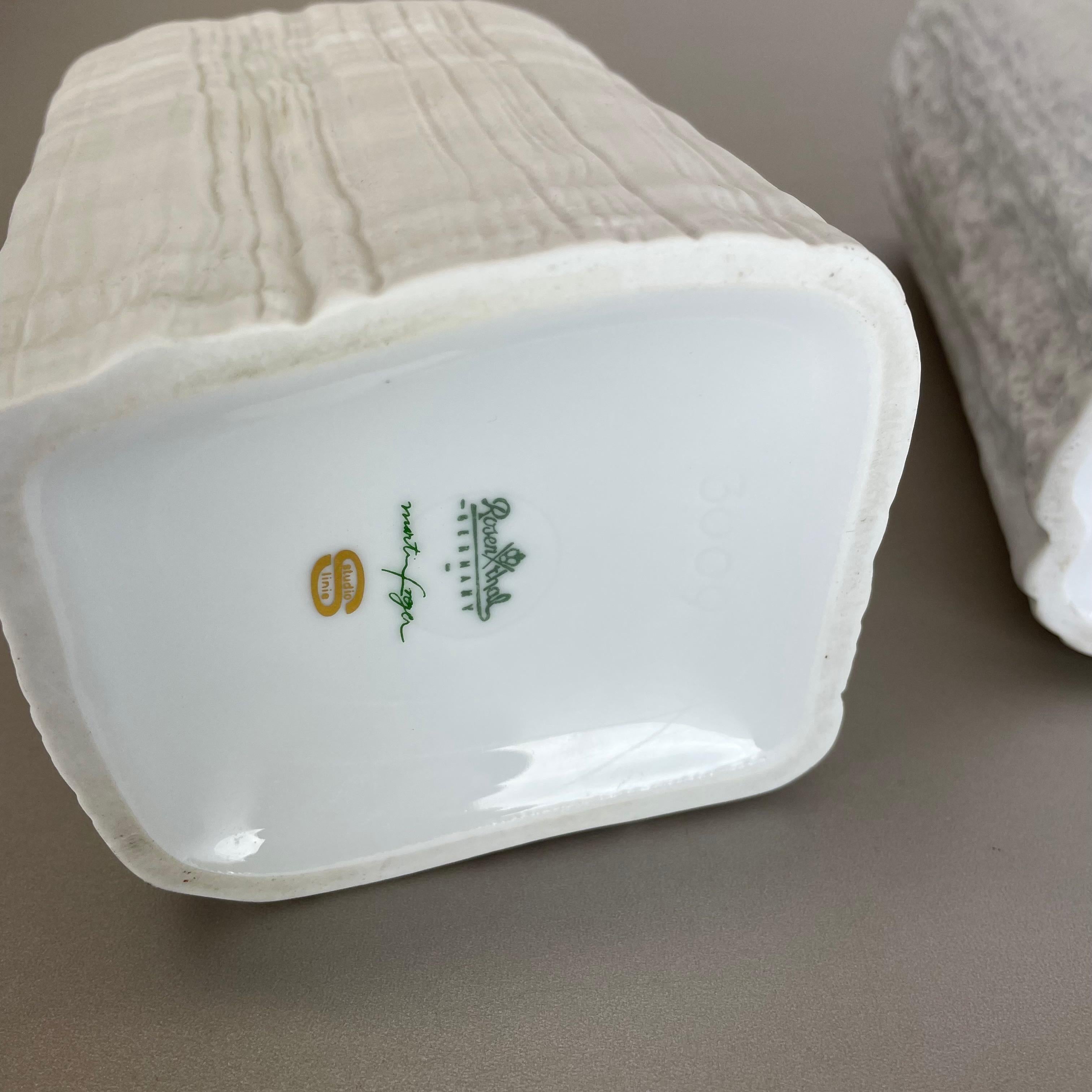 Set di 2 vasi Op Art originali degli anni '70 di Martin Freyer per Rosenthal, Germania, anni '70 in vendita 13