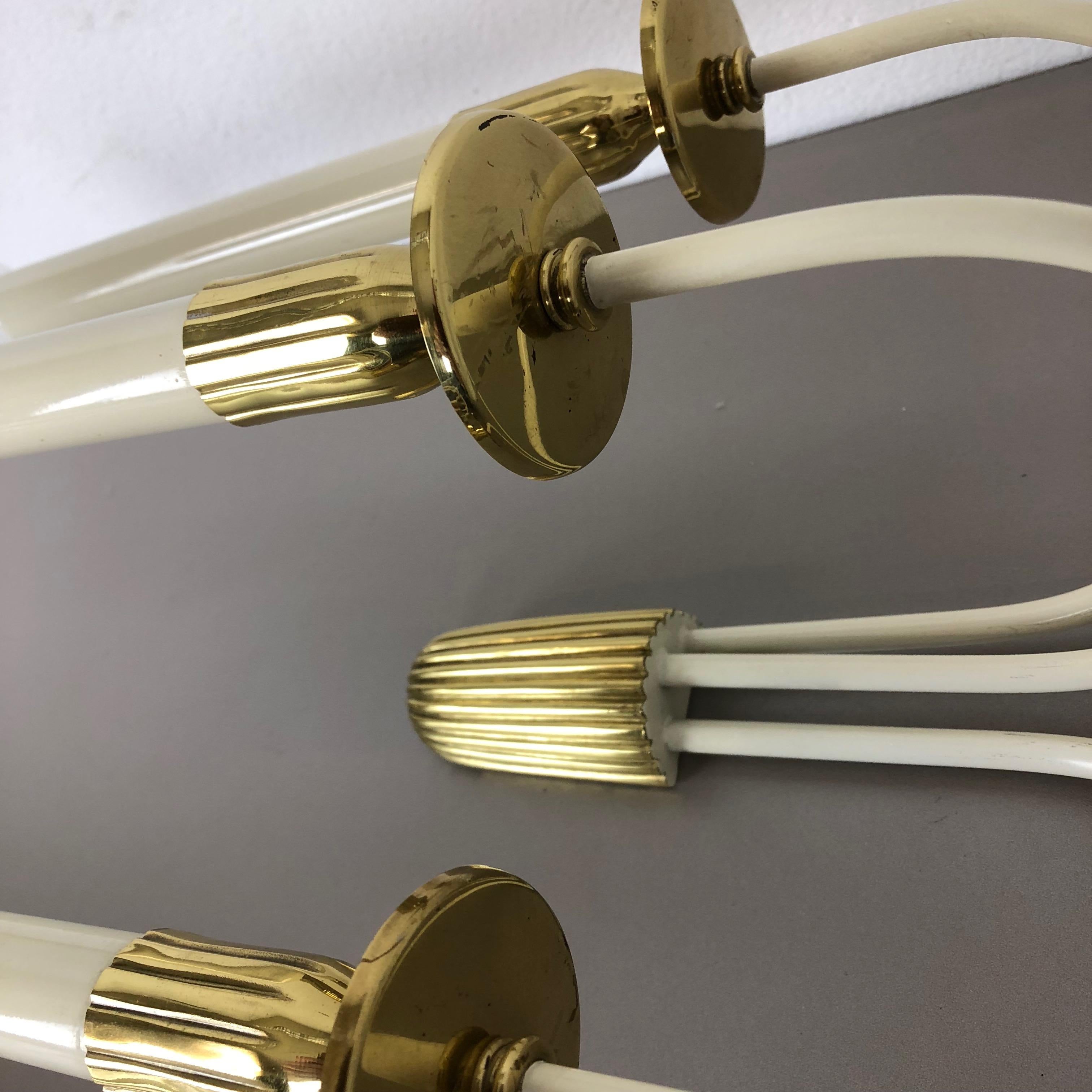 Set of 2 Original Brass Wall Lights Vereinigte Werkstätten München, Germany 1950 For Sale 13