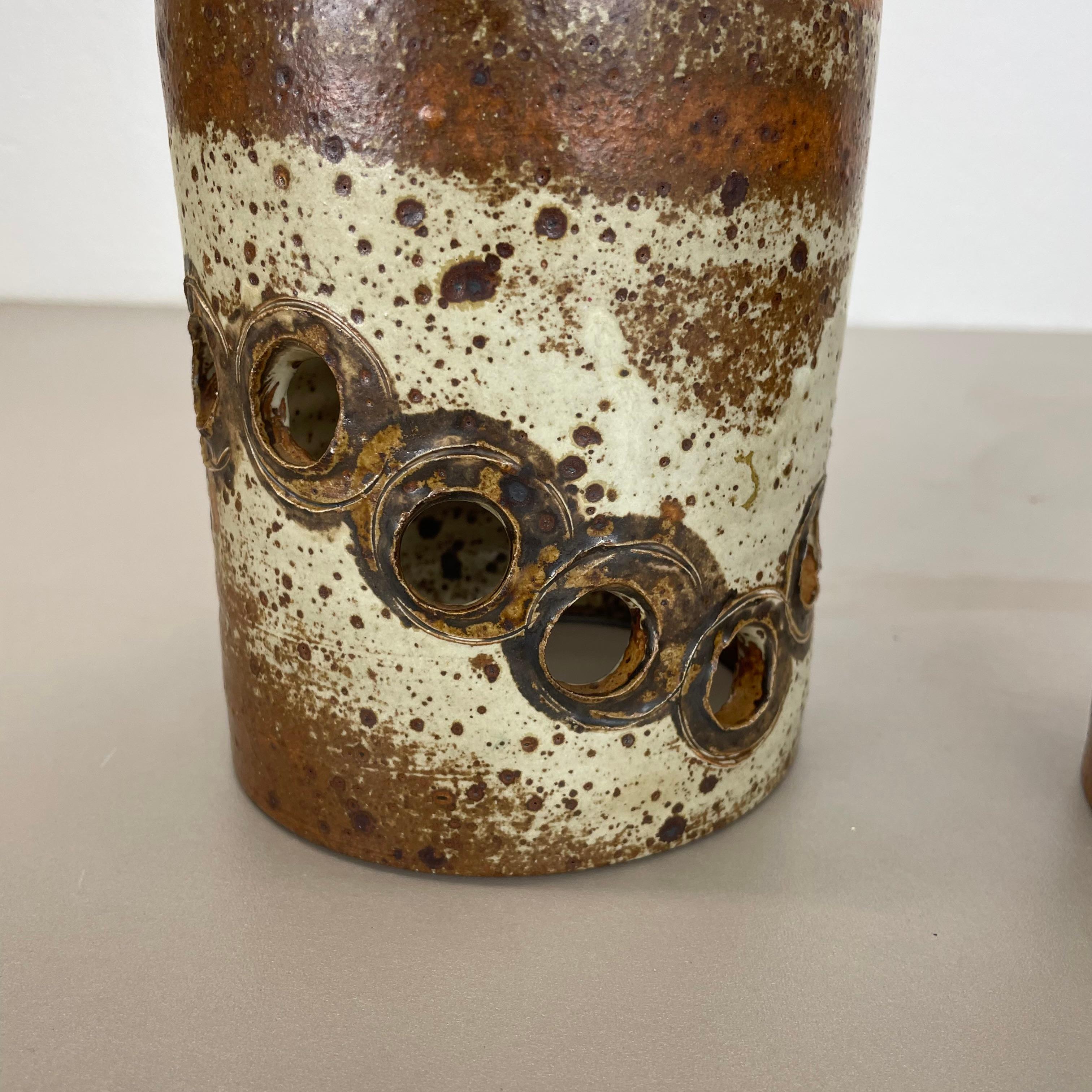Set of 2 Original BRUTALIST Ceramic Wall Lights by TING Keramik, Denmark 1970s 6