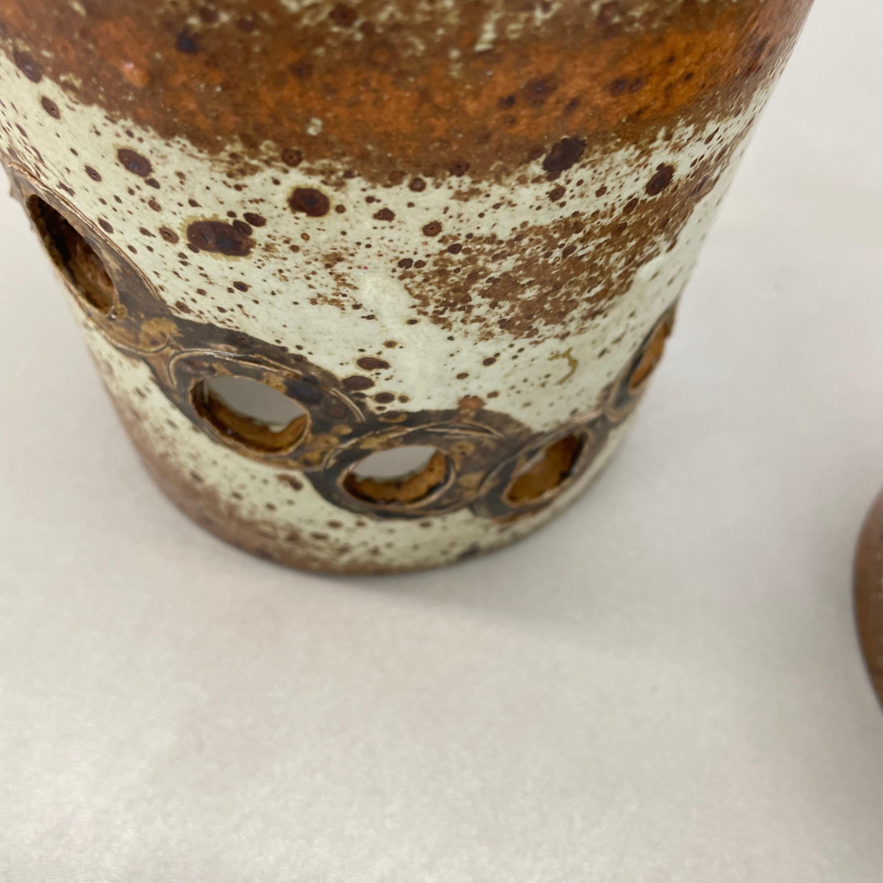 Set of 2 Original BRUTALIST Ceramic Wall Lights by TING Keramik, Denmark 1970s 9