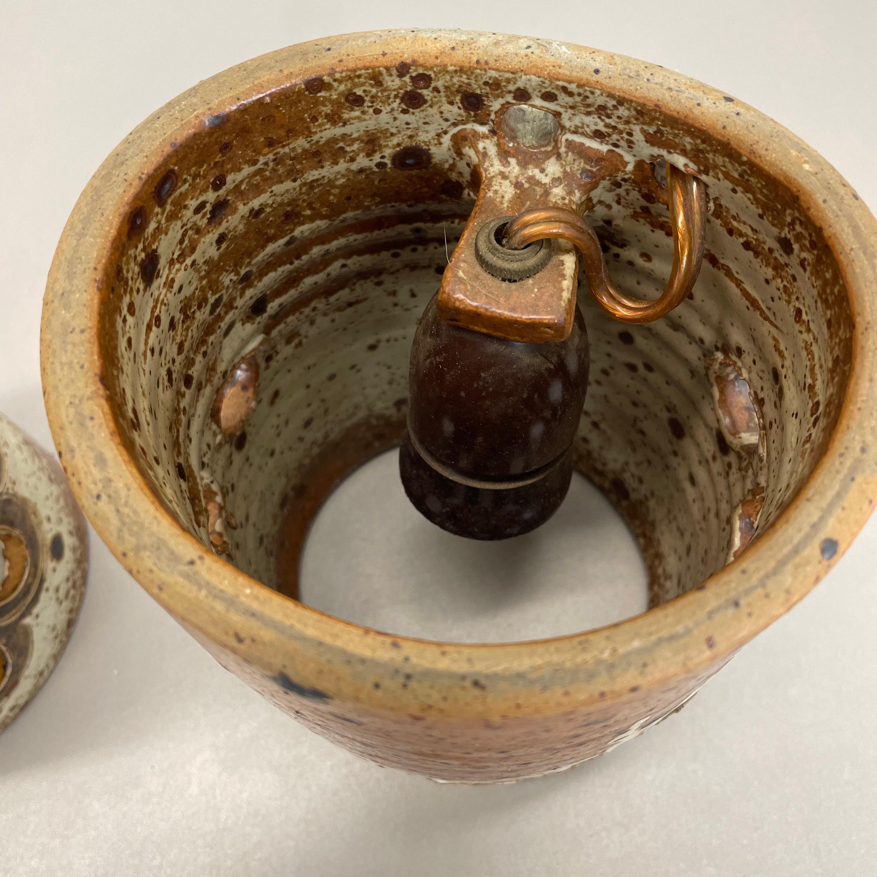 Set of 2 Original BRUTALIST Ceramic Wall Lights by TING Keramik, Denmark 1970s 11