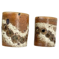 Set of 2 Original BRUTALIST Ceramic Wall Lights by TING Keramik, Denmark 1970s