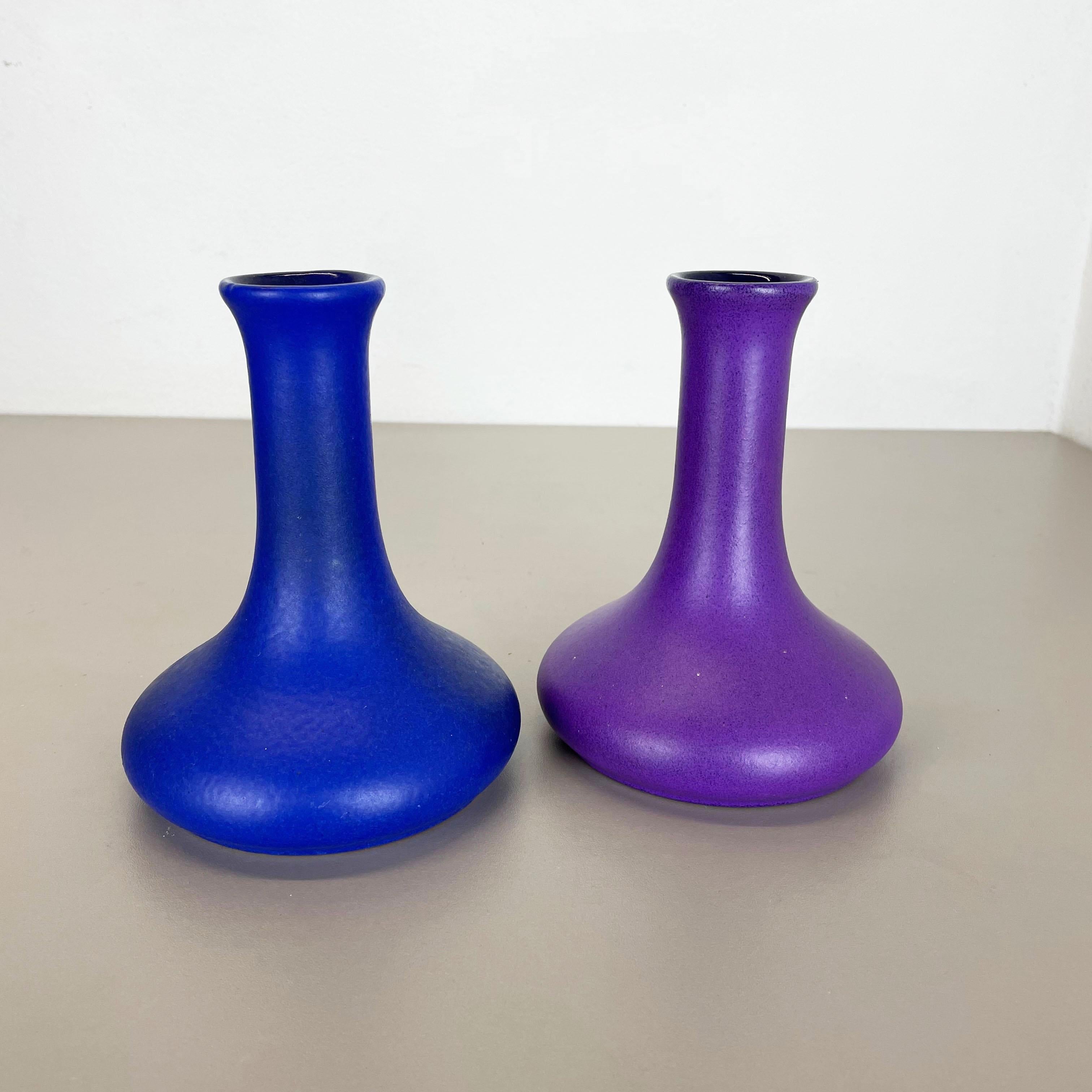 Set of 2 Original Ceramic Studio Pottery Vase by Marei Ceramics, Germany, 1970s For Sale 12
