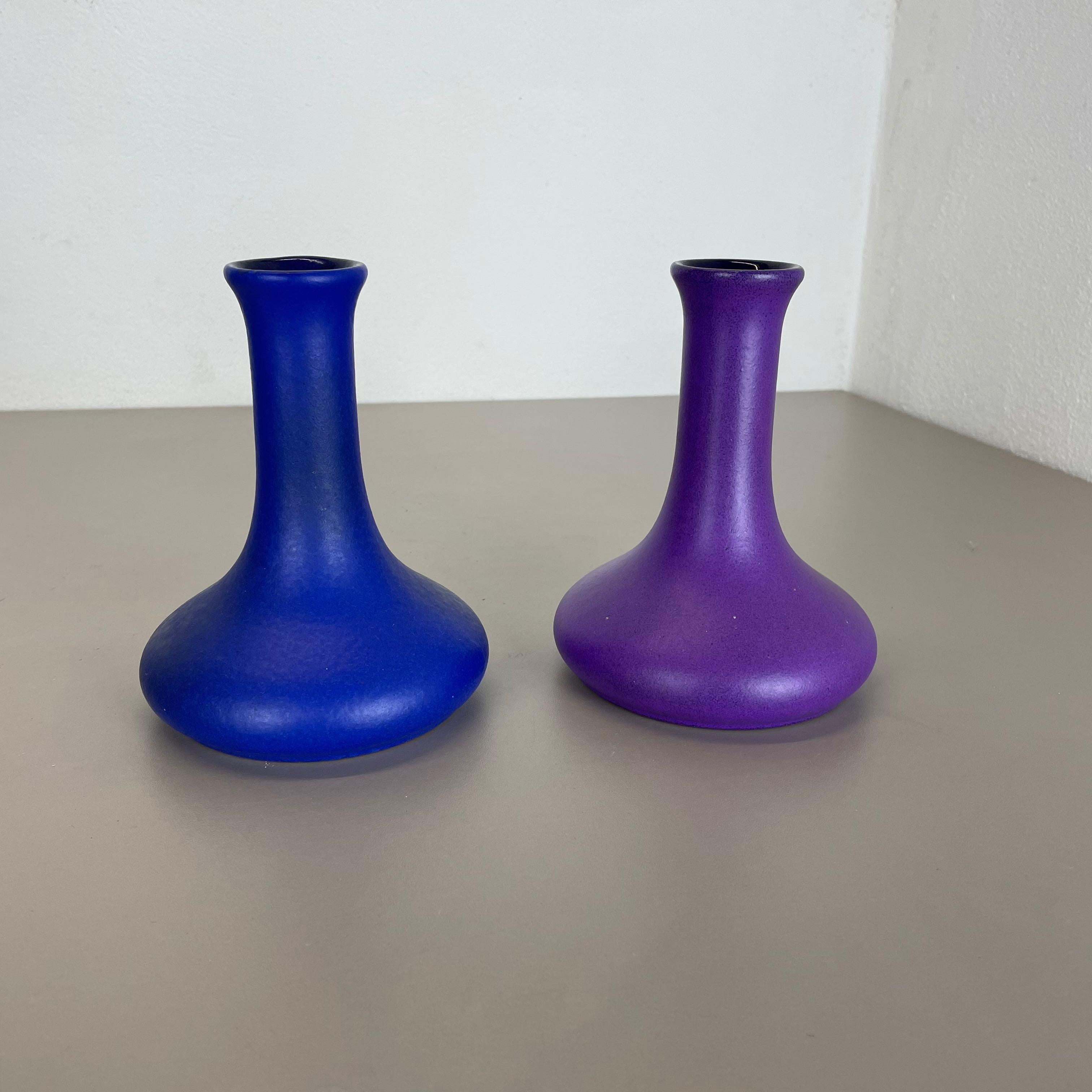 Set of 2 Original Ceramic Studio Pottery Vase by Marei Ceramics, Germany, 1970s In Good Condition For Sale In Kirchlengern, DE