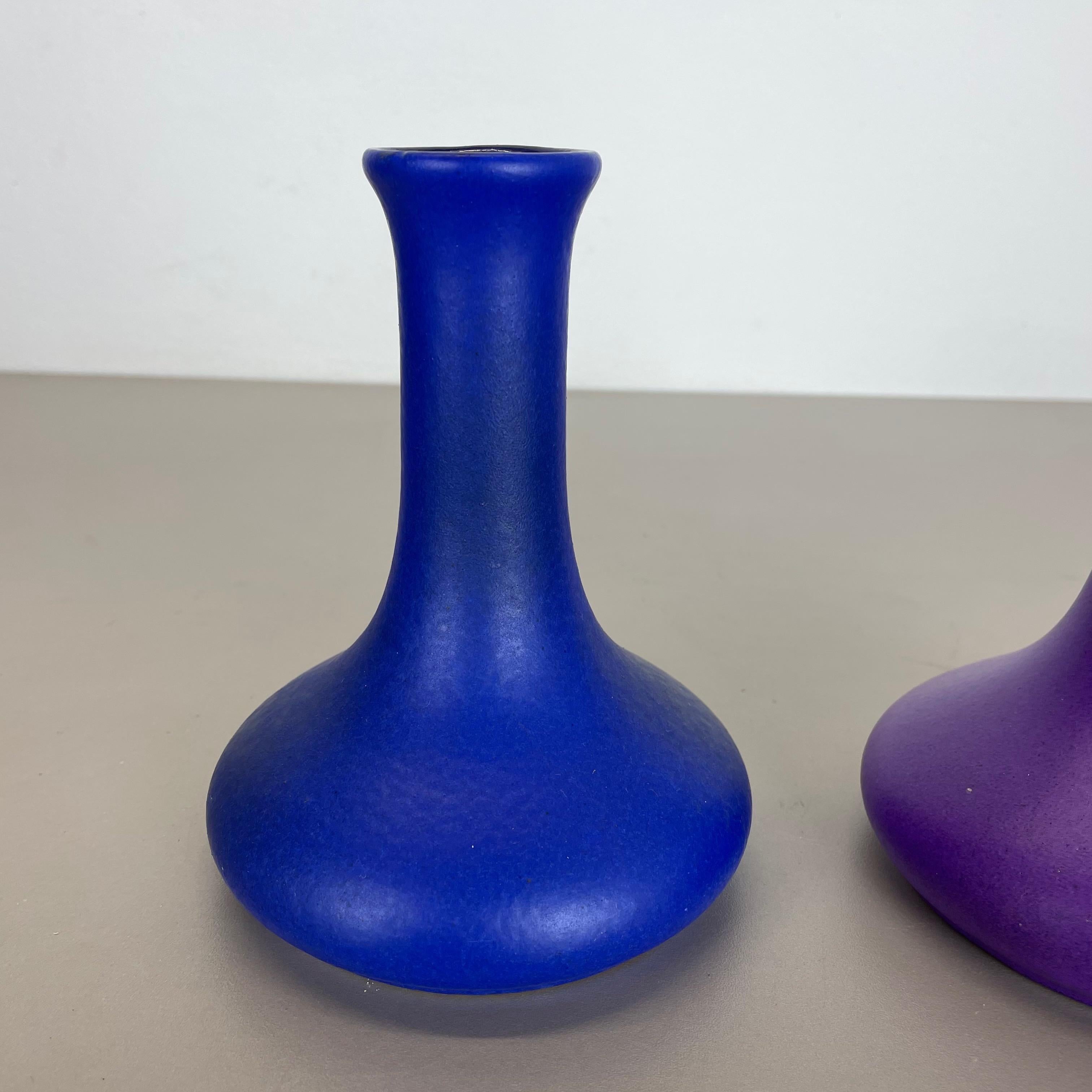 Set of 2 Original Ceramic Studio Pottery Vase by Marei Ceramics, Germany, 1970s For Sale 3