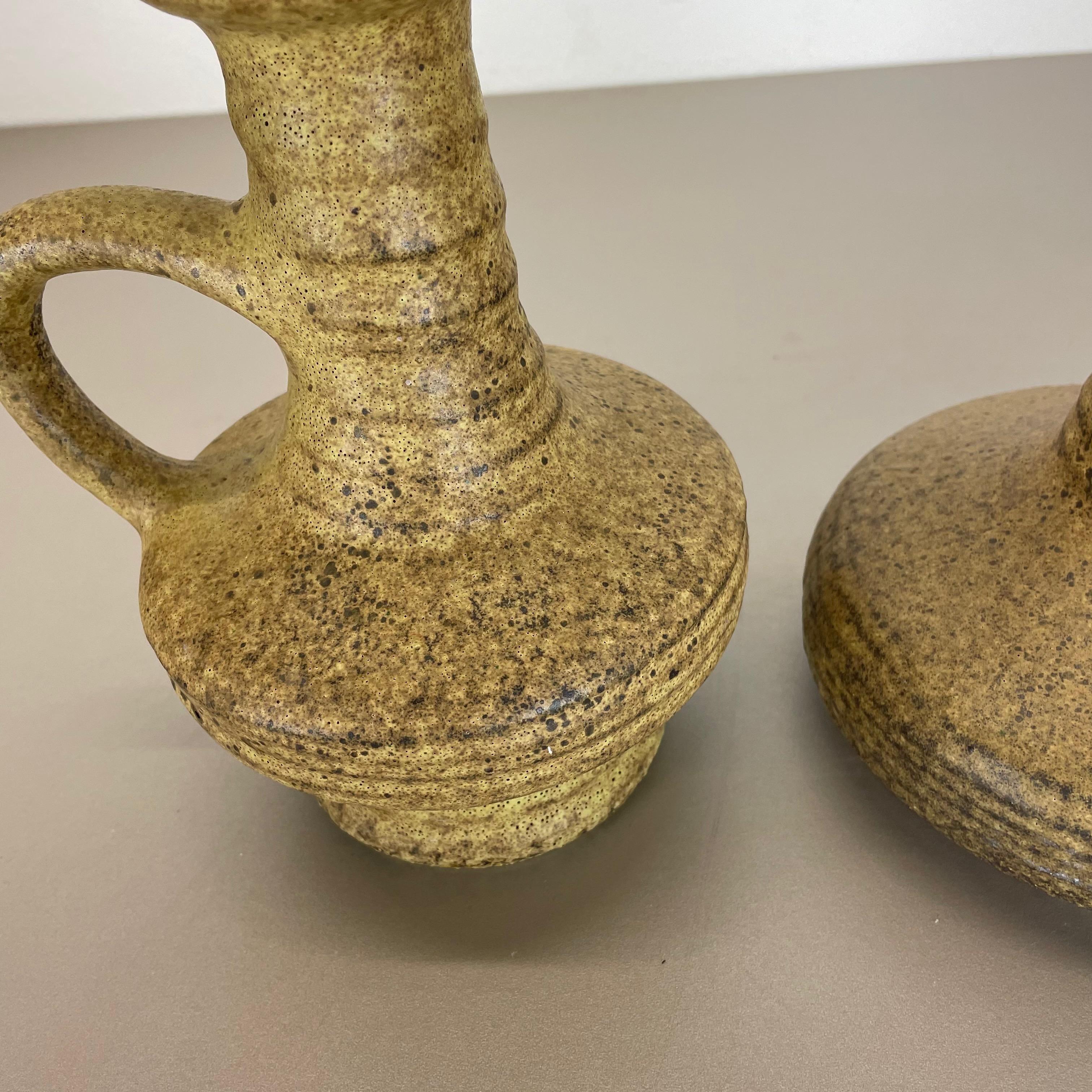 Set of 2 Original Ceramic Studio Pottery Vase by Vest Keramiek, Netherlands 1970 For Sale 2
