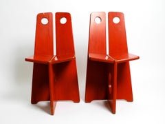 Set of 2 original Gilbert Marklund pine chairs for Furusnickarn AB Sweden 1970s