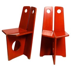 Set of 2 Original Gilbert Marklund Pine Chairs for Furusnickarn AB Sweden, 1970s