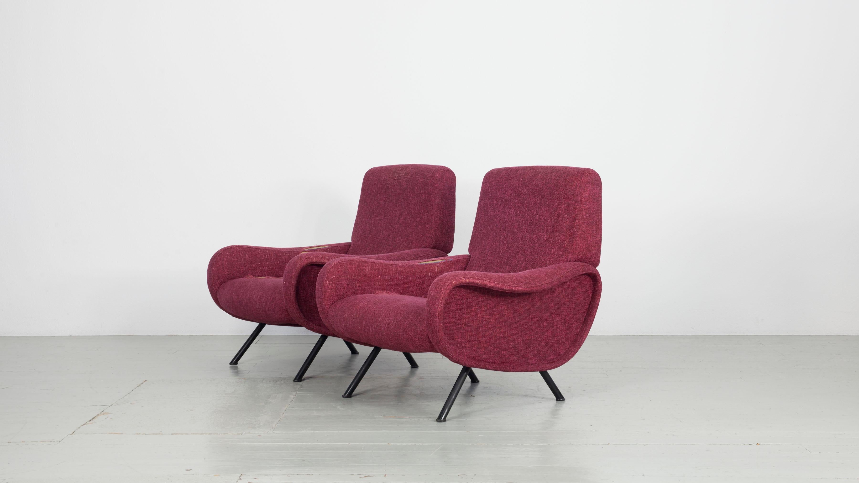 Conjunto de 2 sillones italianos originales Modelo 